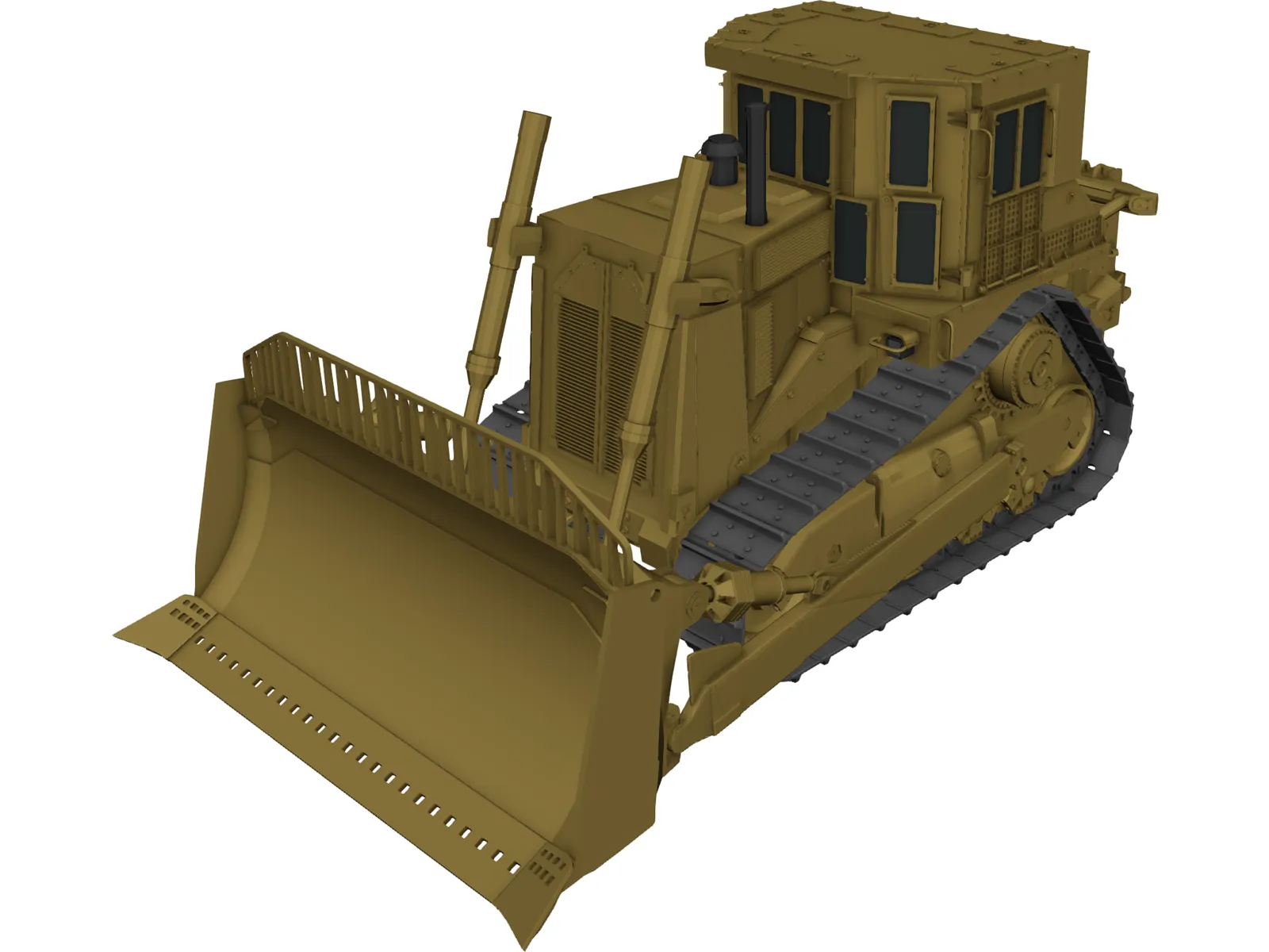 Caterpillar Bulldozer 3D Model main preview