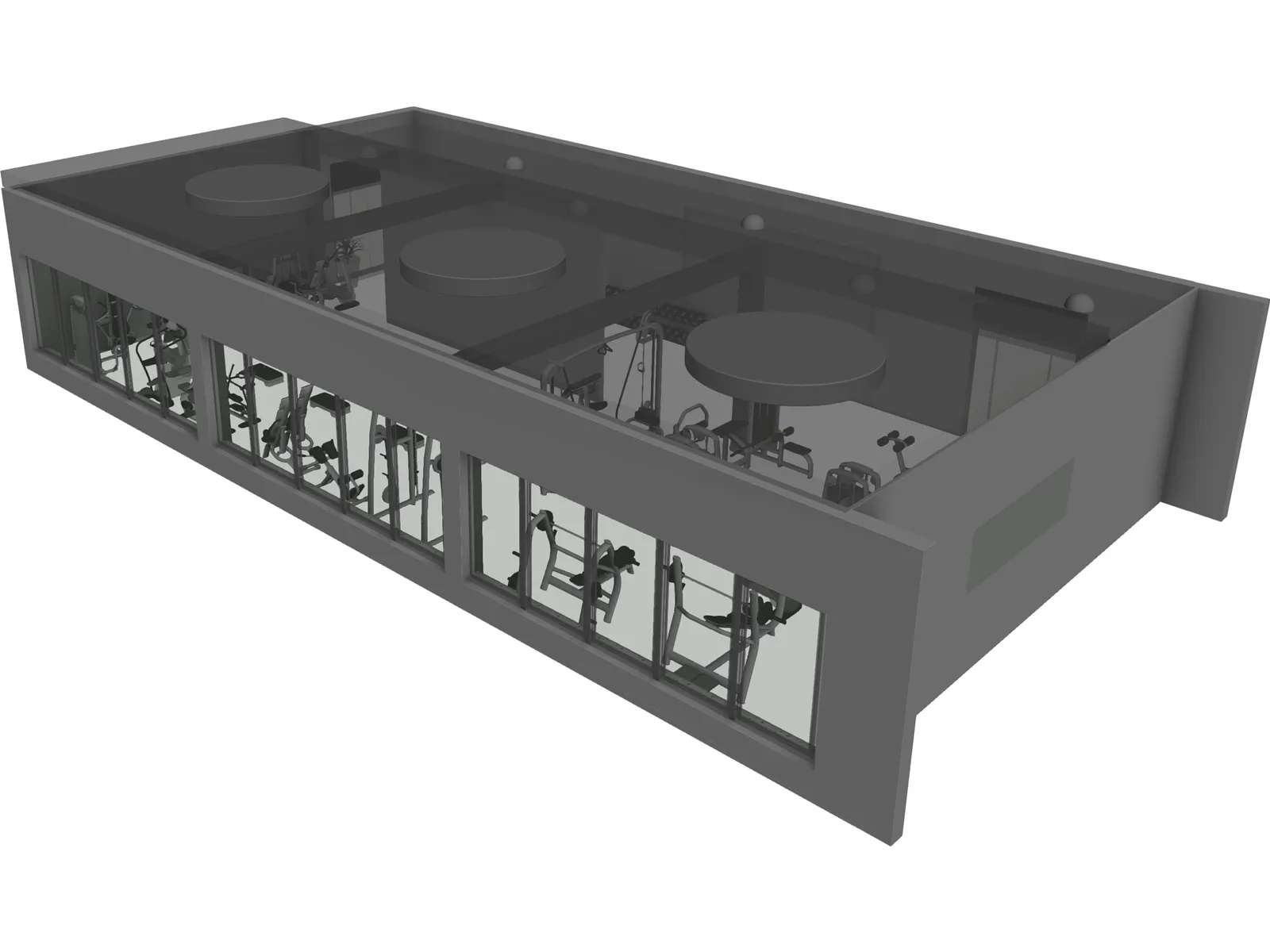 Fitness Equipment 3D Model main preview