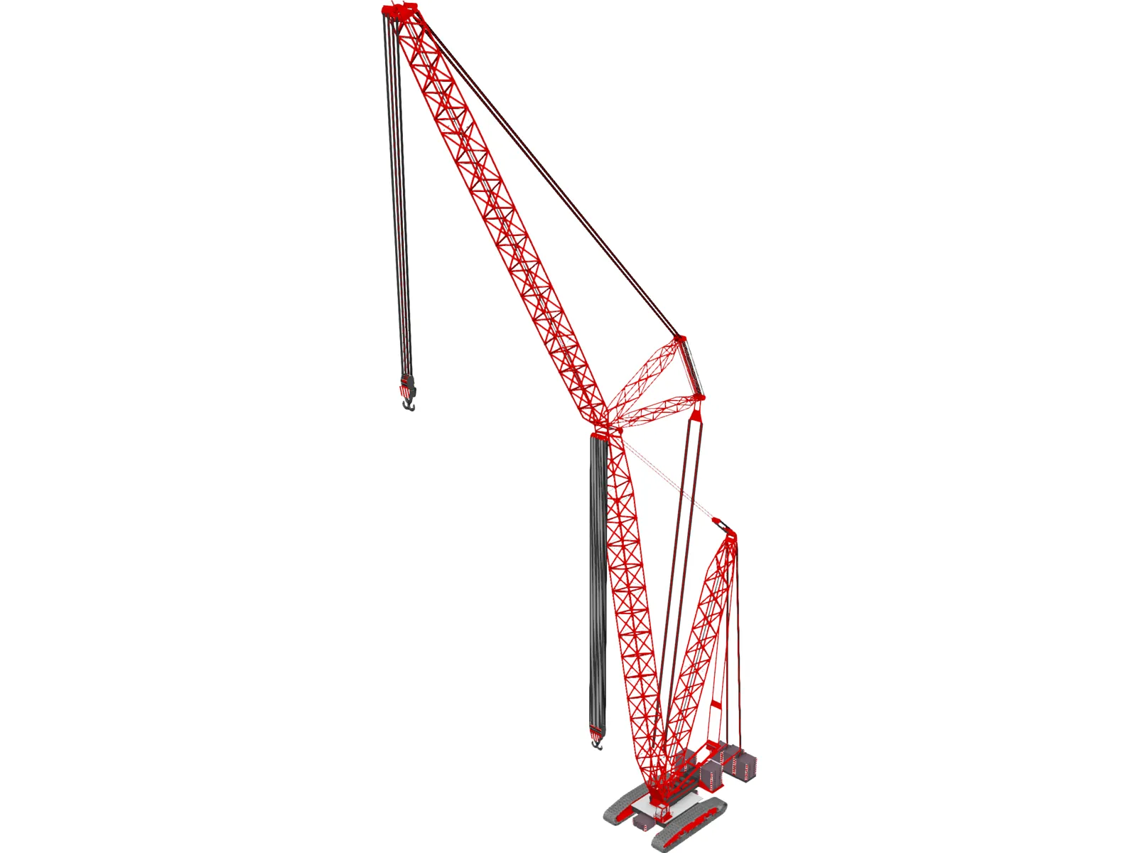 Crane Crawler Tall 3D Model main preview