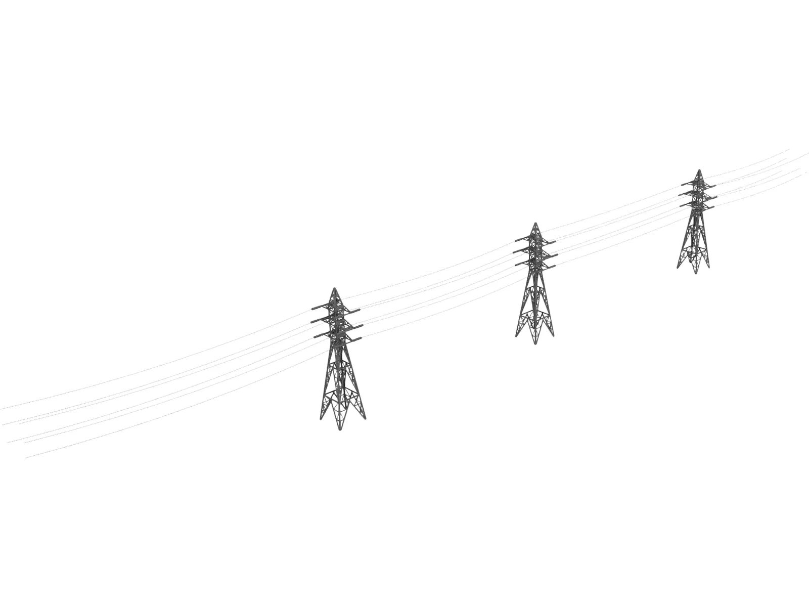 CHP Powerline 3pcs 3D Model main preview
