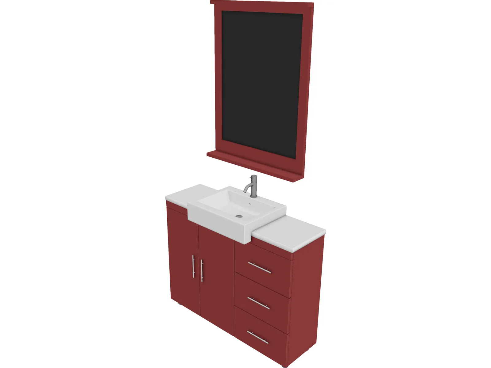 Bathroom Vanity 3D Model main preview