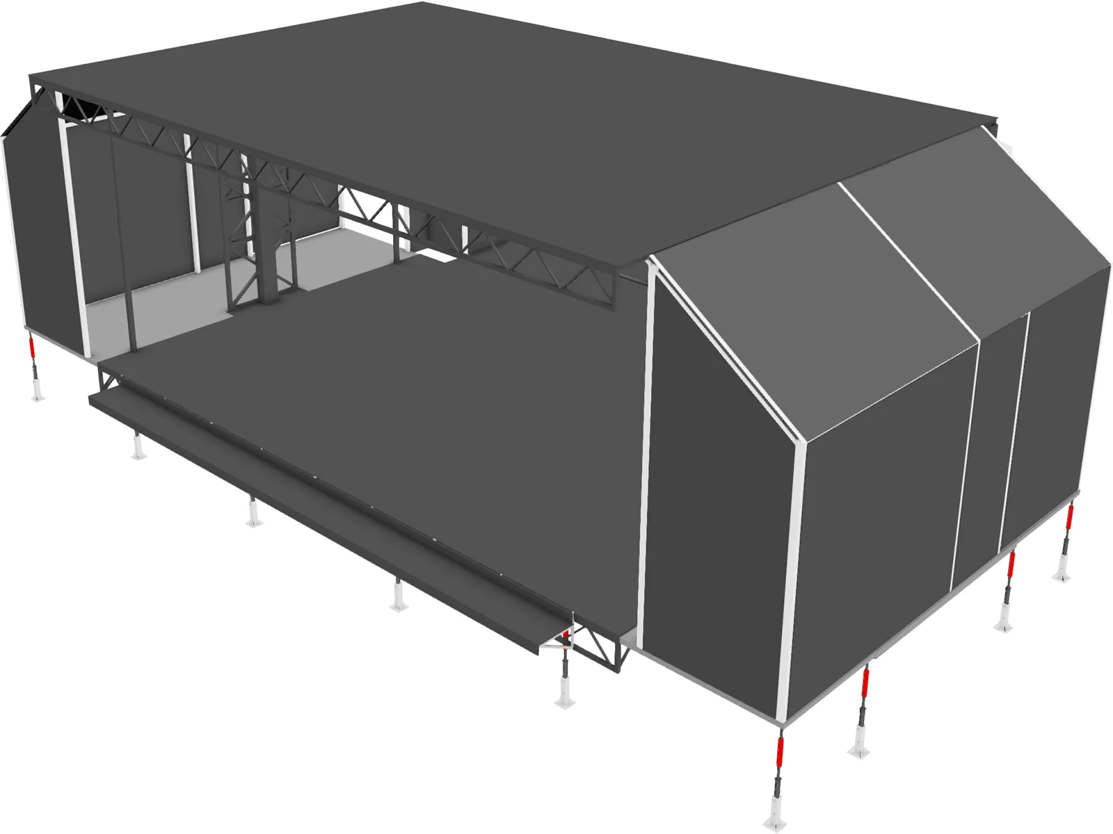 Trailer Stage 3D Model main preview