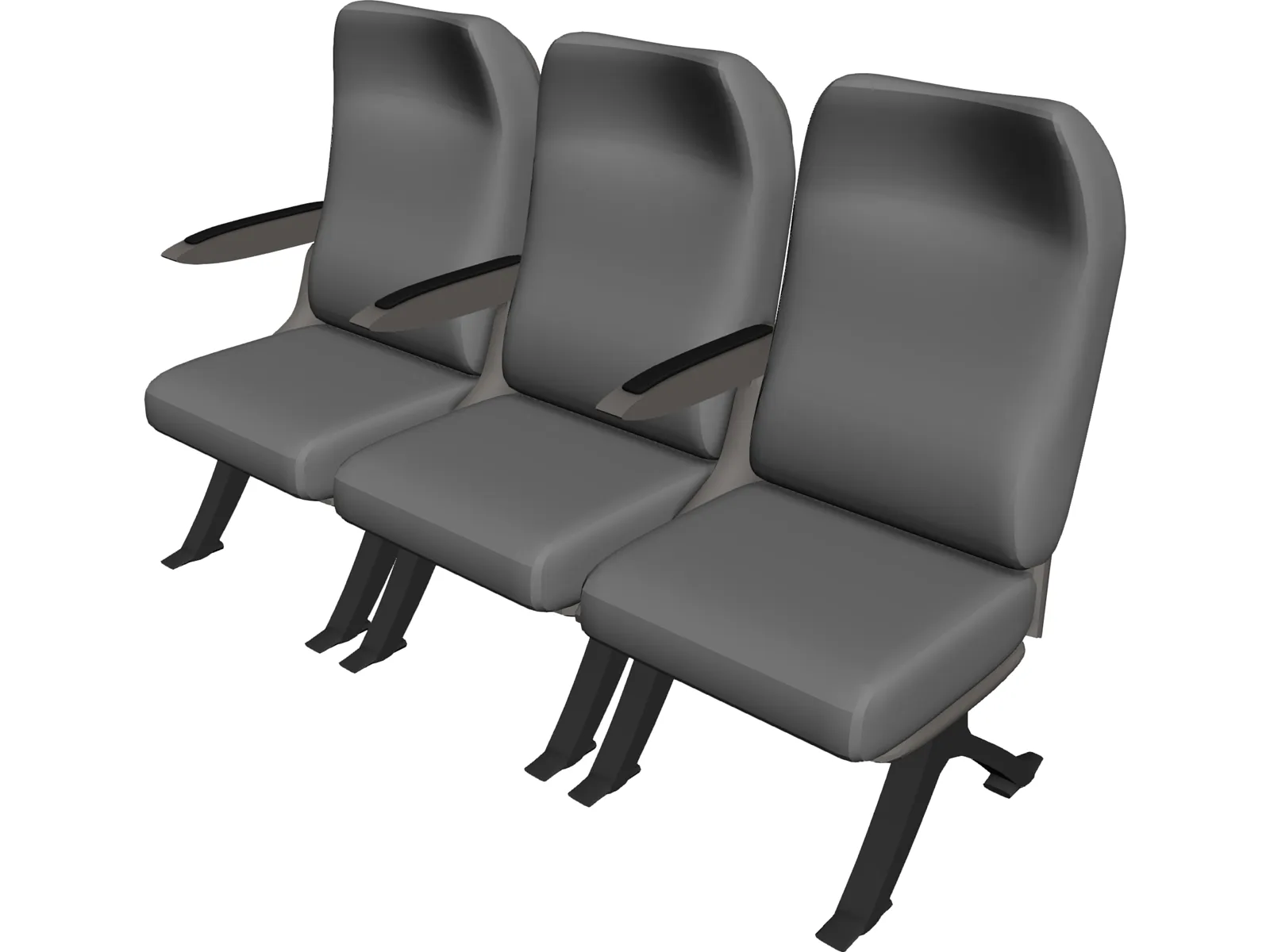 Airbus A320 Economy Seats 3D Model main preview
