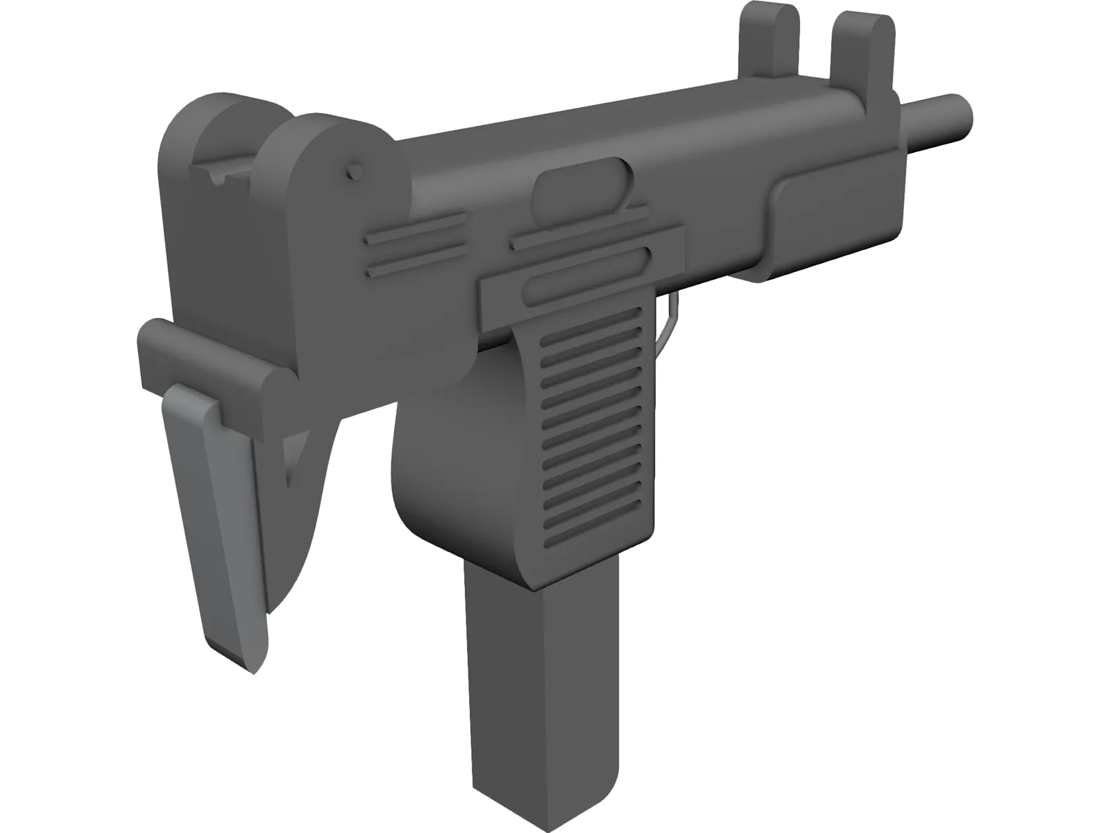 Uzi 3D Model main preview