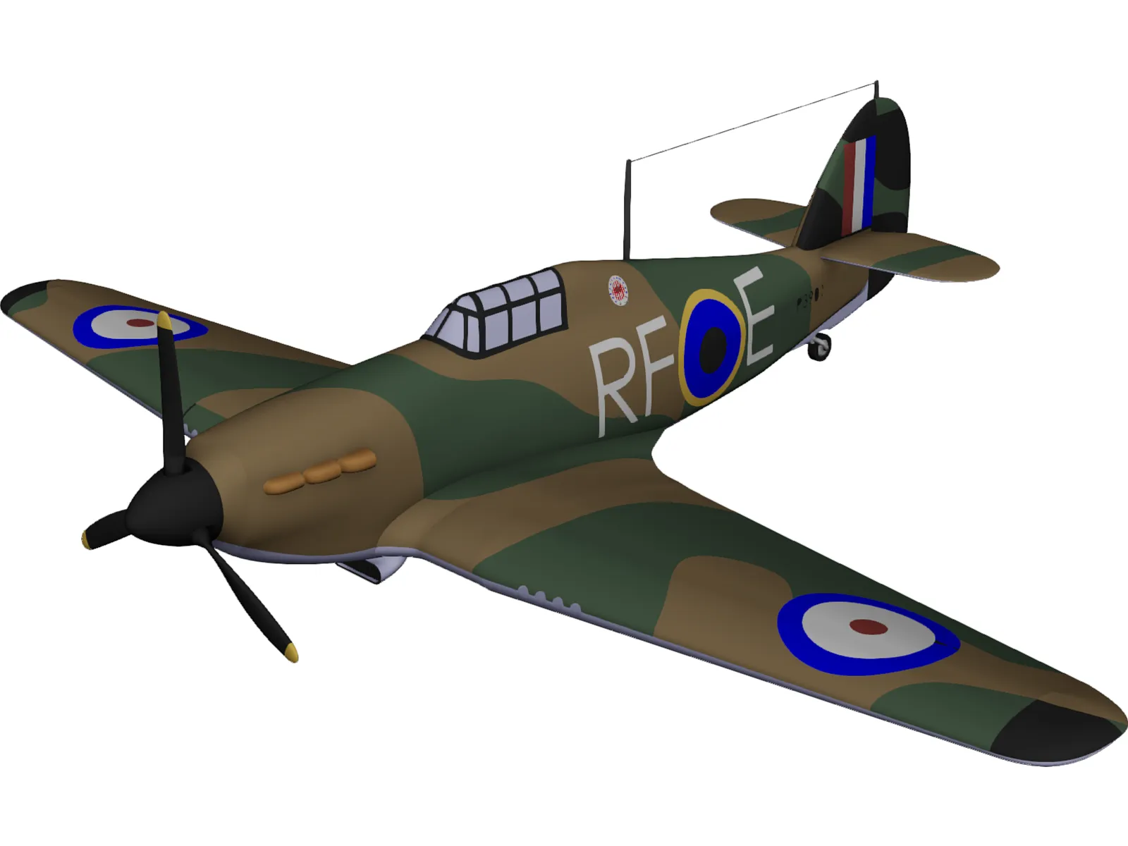 Hawker Hurricane Mk. I 3D Model main preview