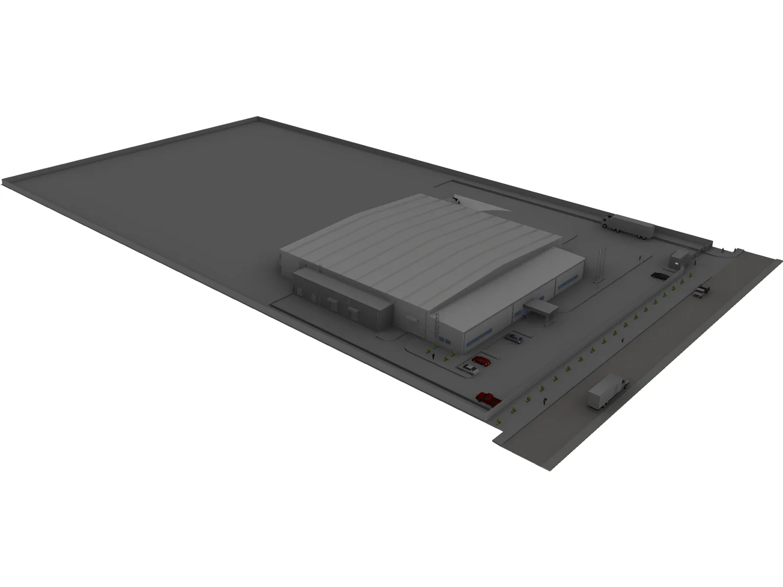 Industrial Plant 3D Model main preview
