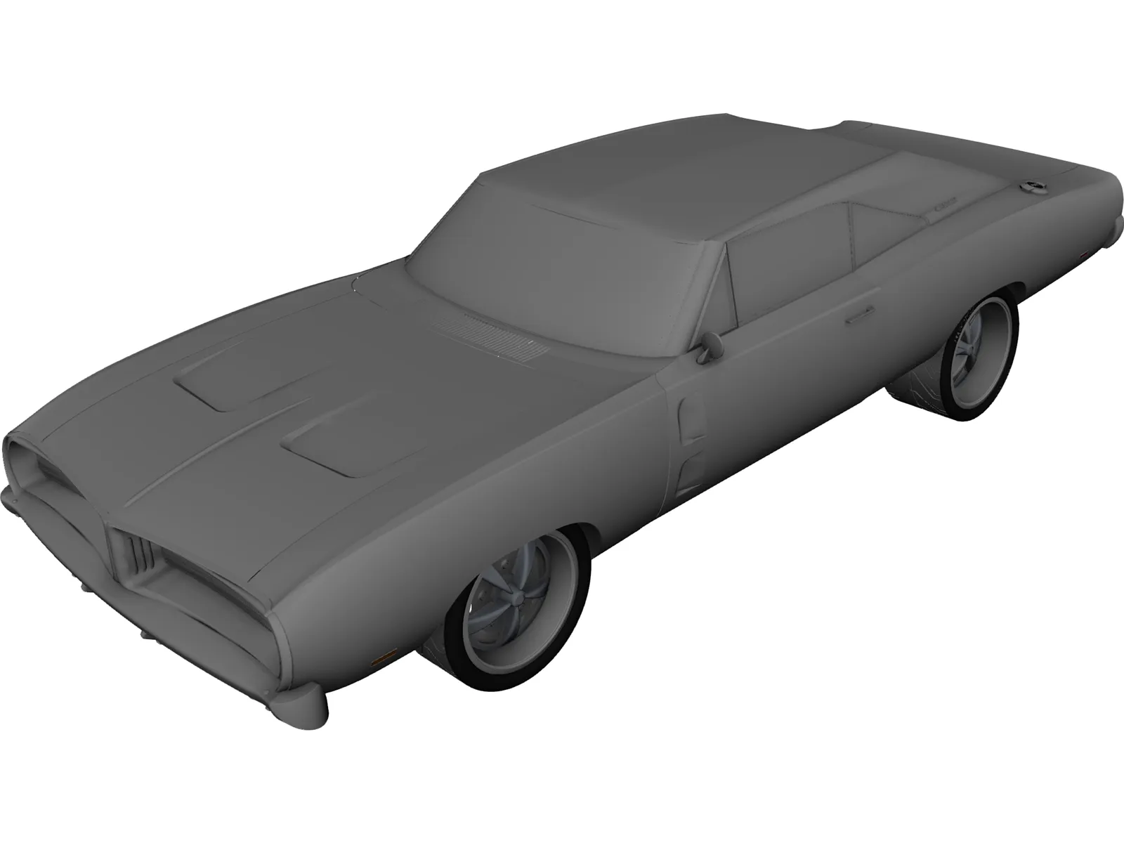 Dodge Charger RT (1968) 3D Model main preview