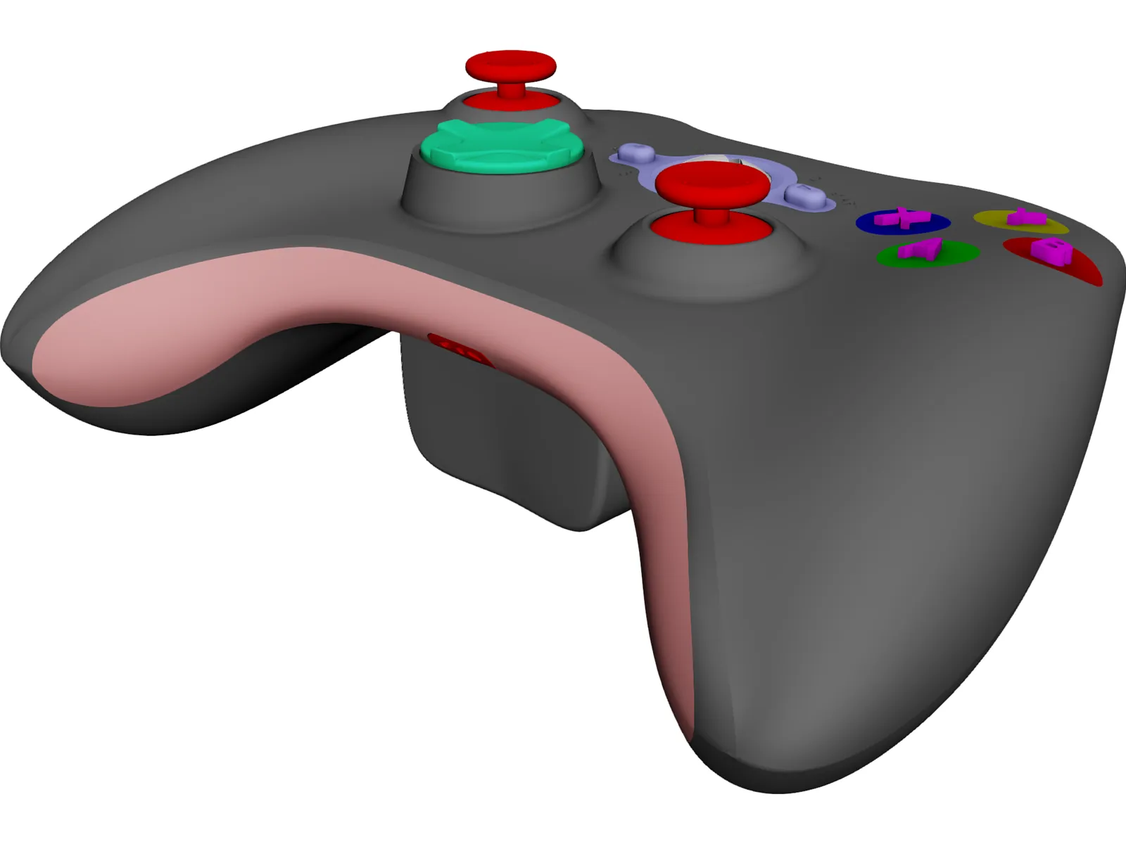 Xbox 360 Gamepad 3D Model main preview