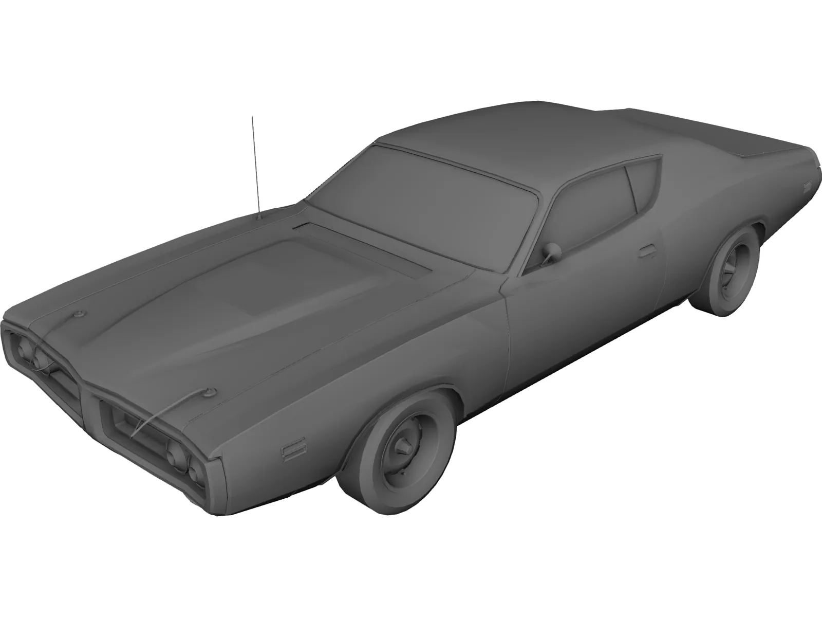 Dodge Charger 440 Magnum (1973) 3D Model main preview