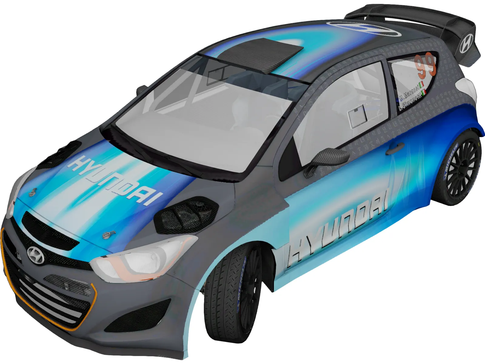 Hyundai i20 WRC (2013) 3D Model main preview