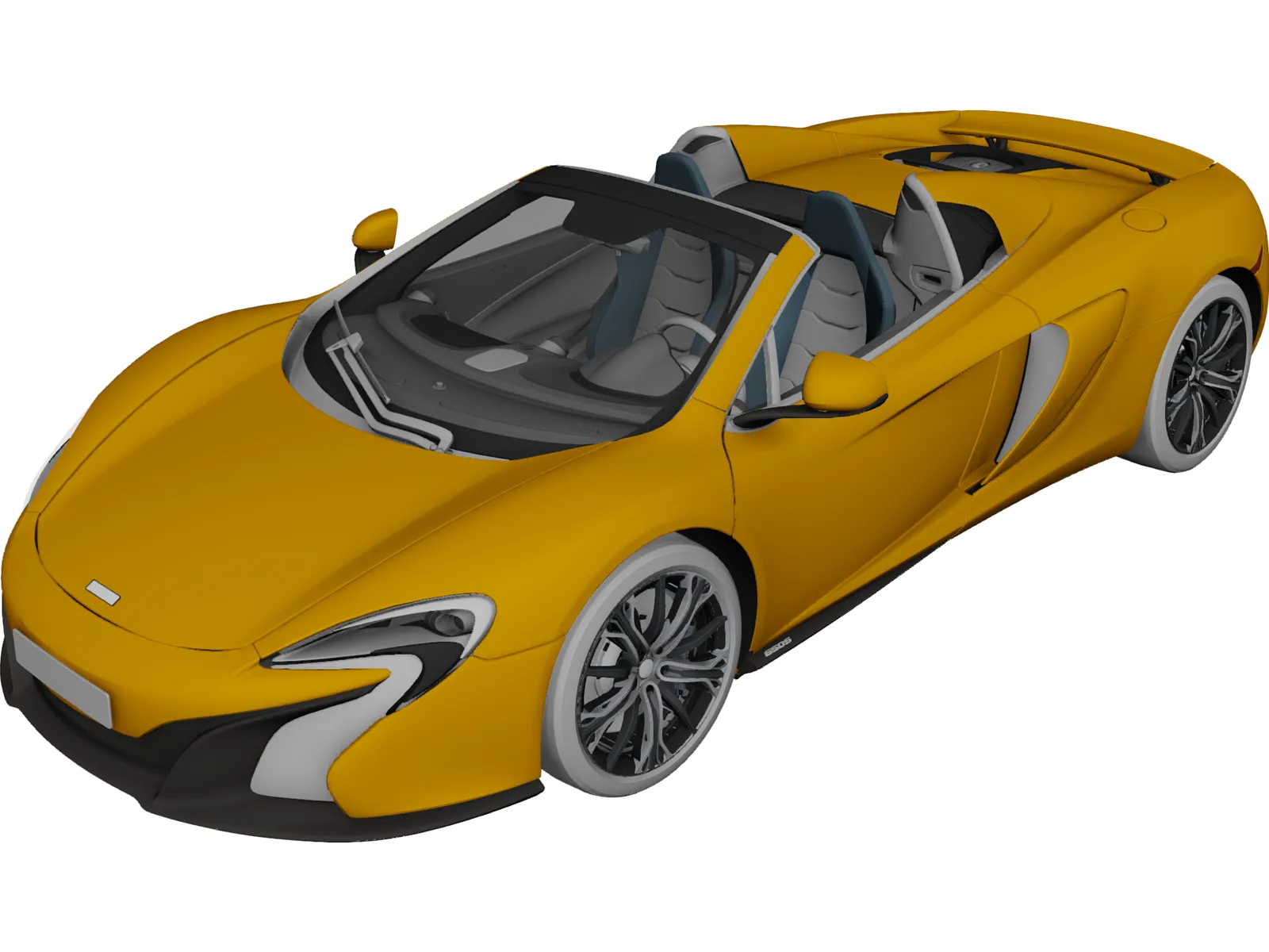 McLaren 650S Spider (2014) 3D Model main preview