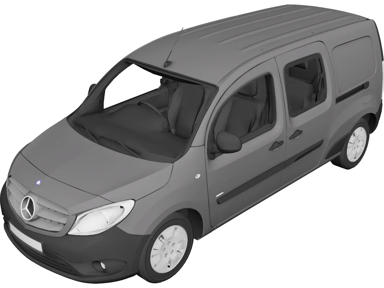Mercedes-Benz Citan Dualiner 109 CDI (2012) 3D Model main preview