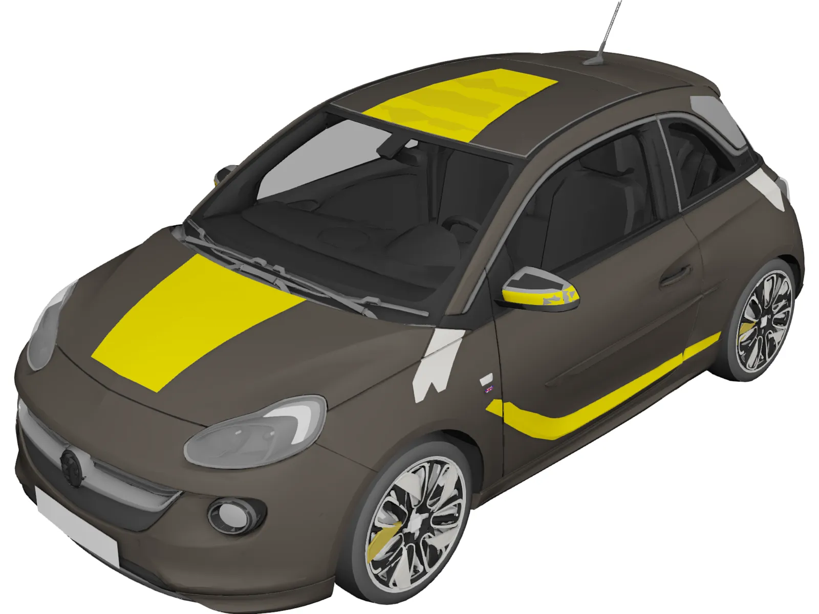 Opel Adam (2013) 3D Model main preview