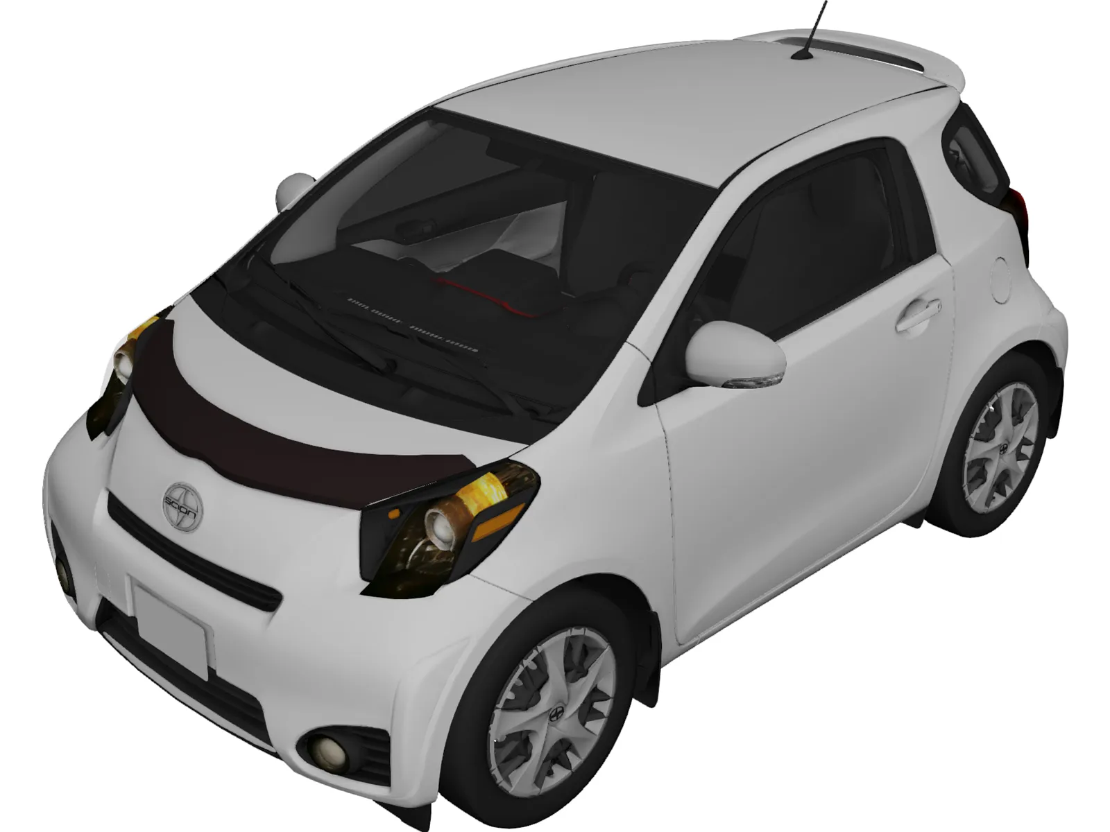 Scion iQ (2011) 3D Model main preview