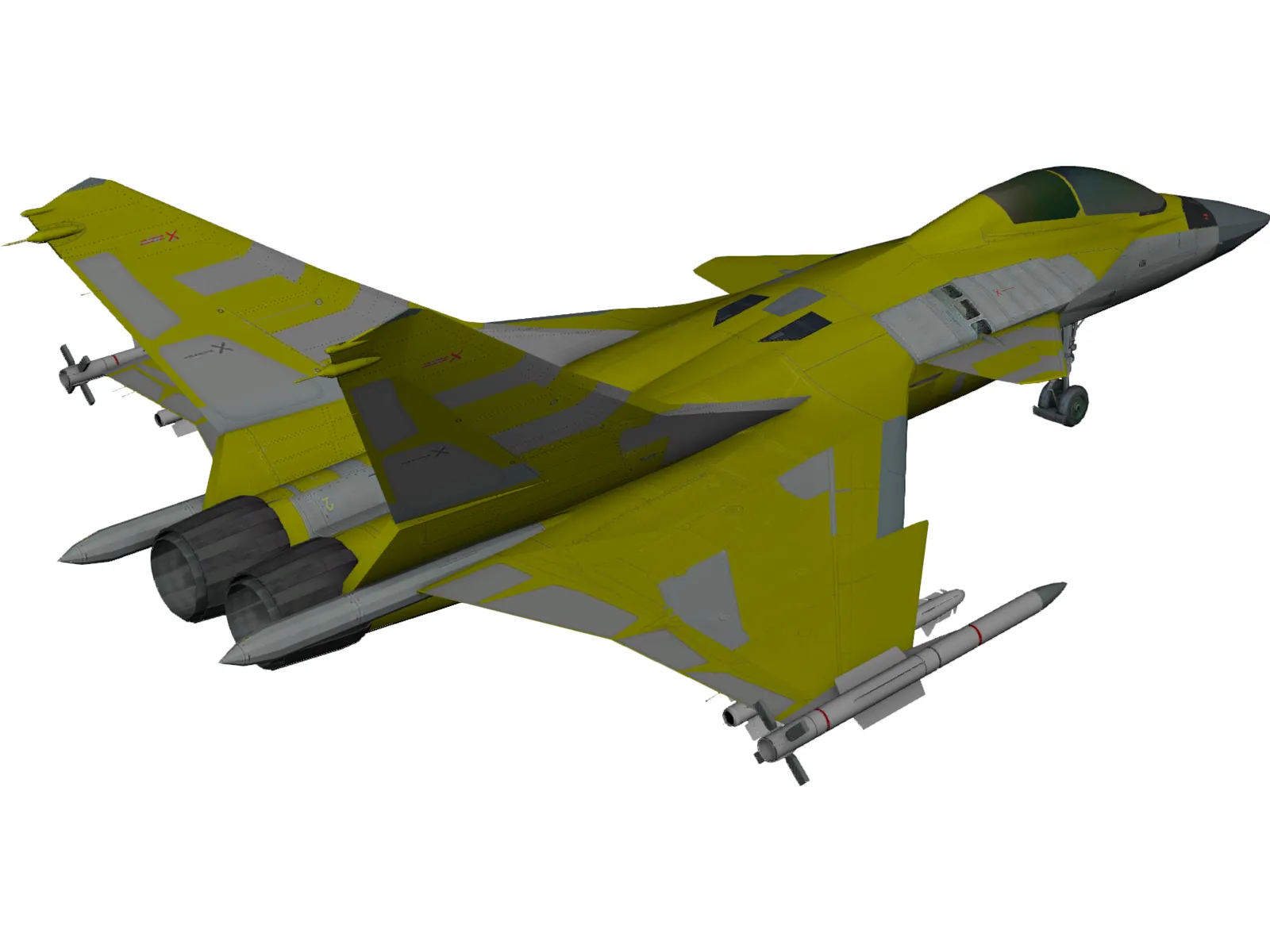 AF-36 Front Line Fighter 3D Model main preview