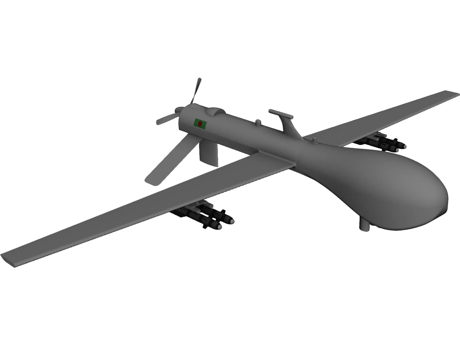 MQ-1 Predator UAV 3D Model main preview