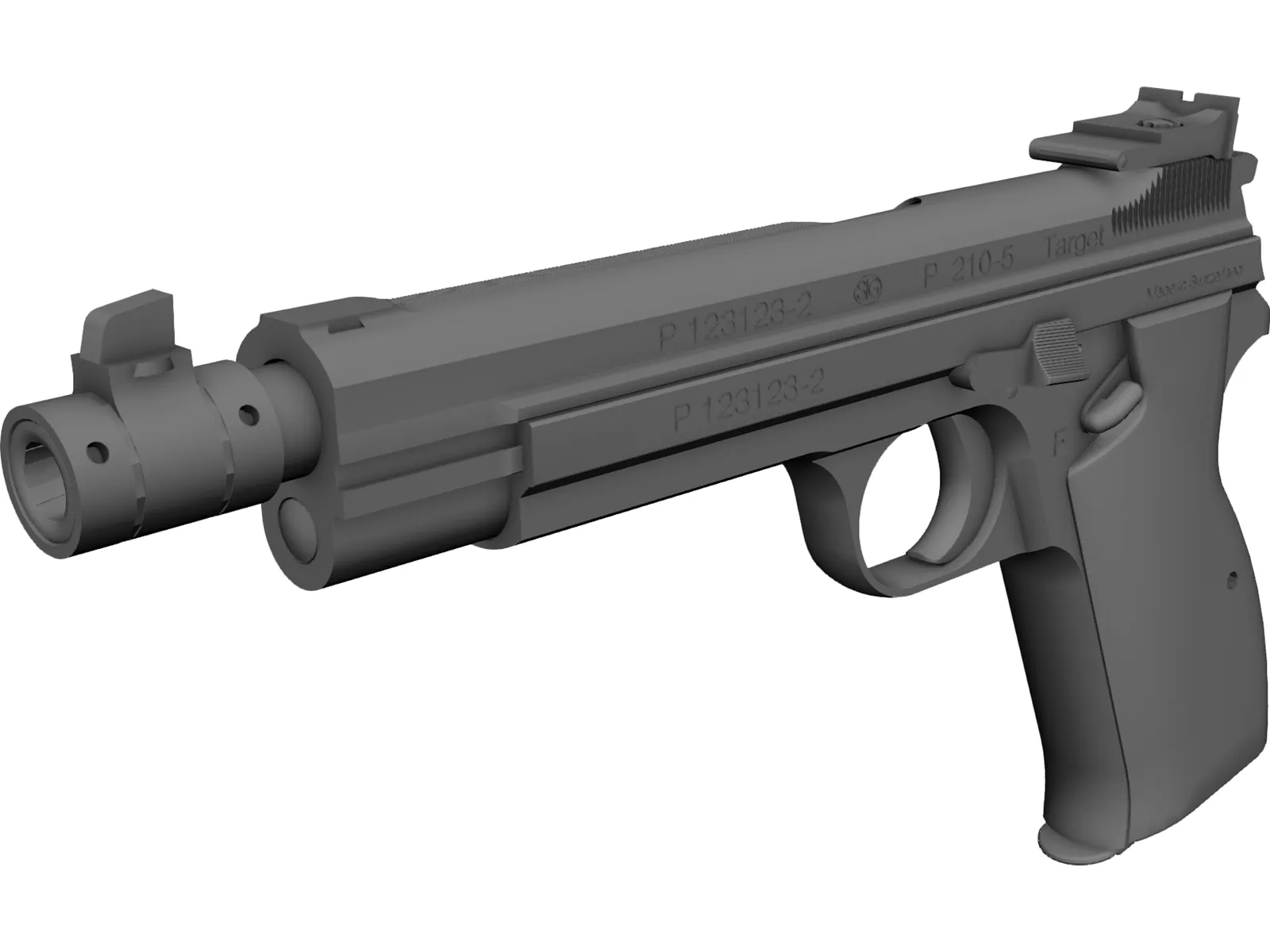Sig P210 3D Model main preview