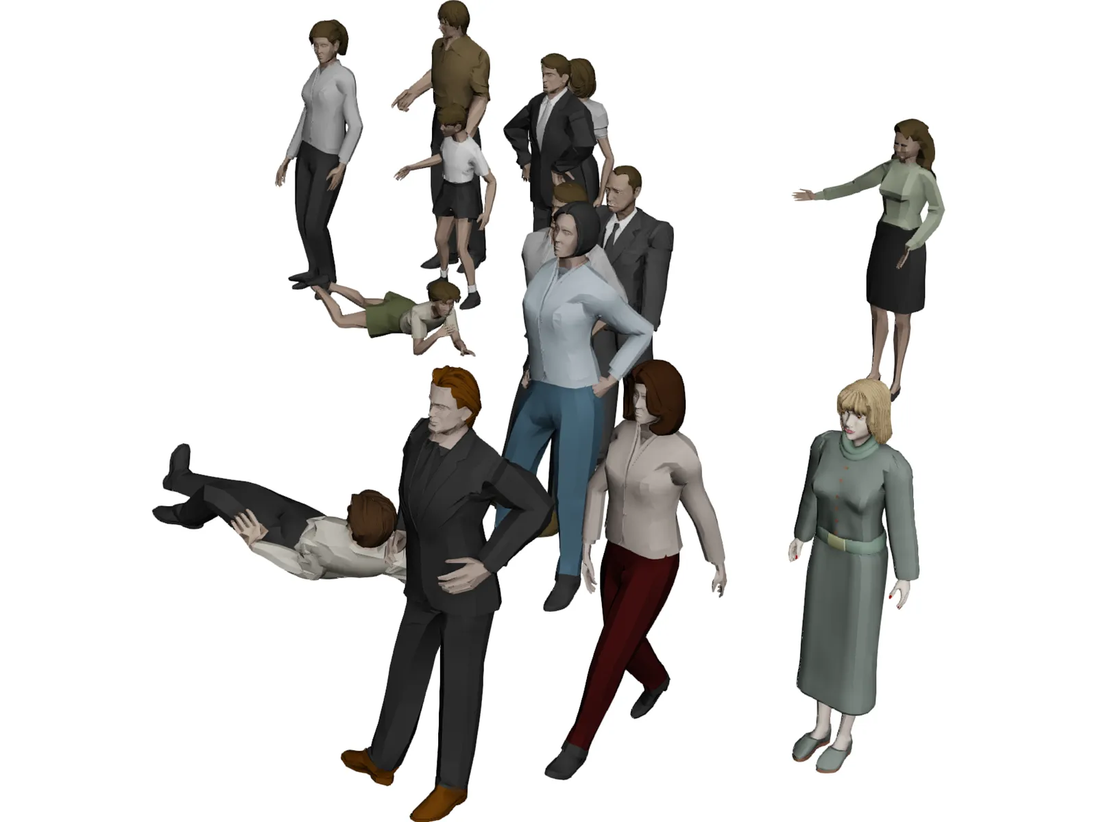 People Person Collection 3D Model main preview