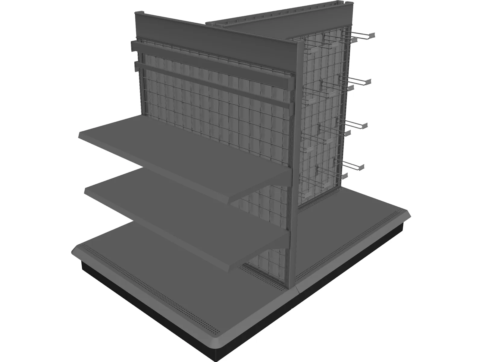 Best Buy Gondola Shelving 3D Model main preview