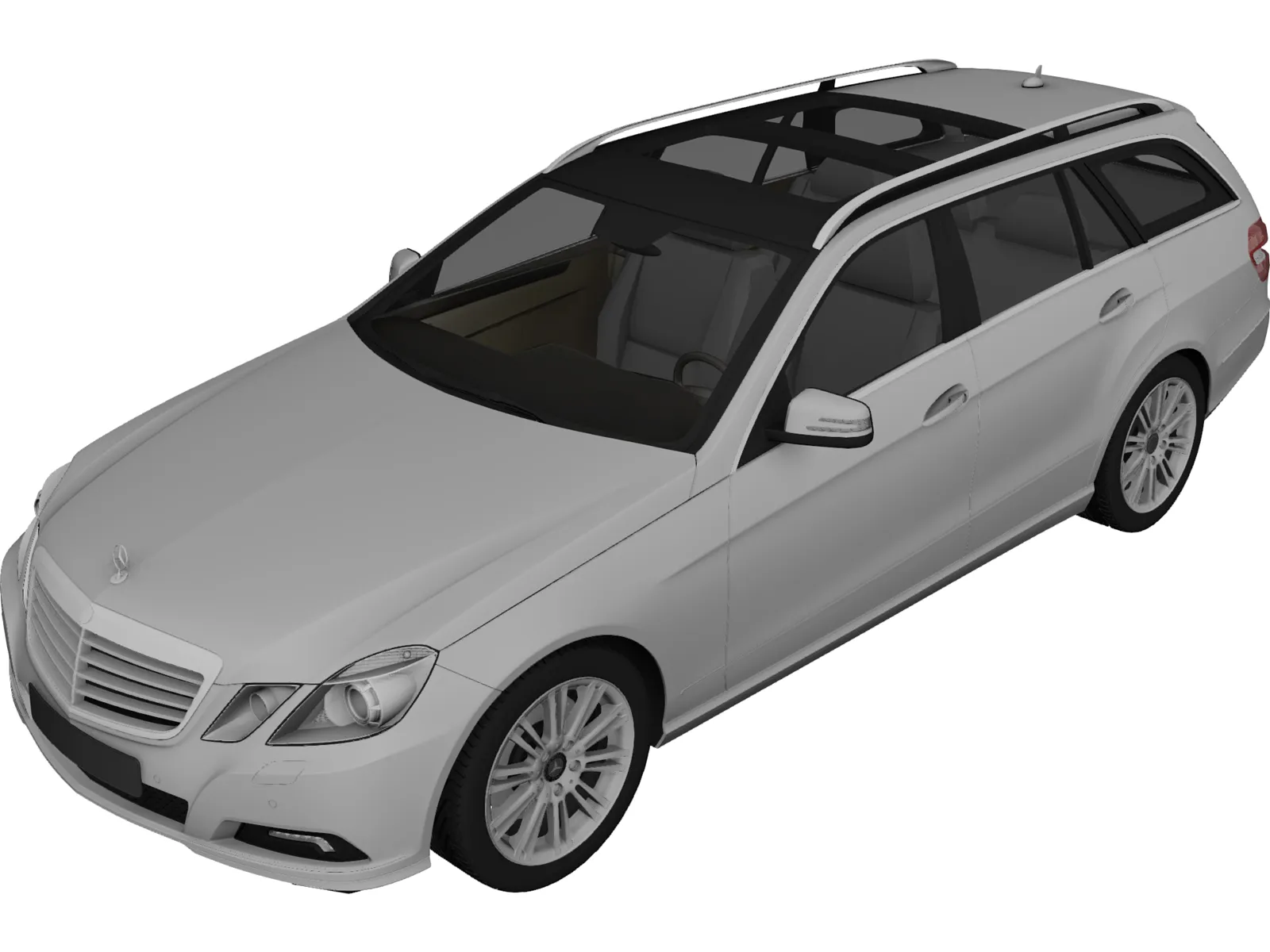 Mercedes-Benz E350 CDI Estate 3D Model main preview