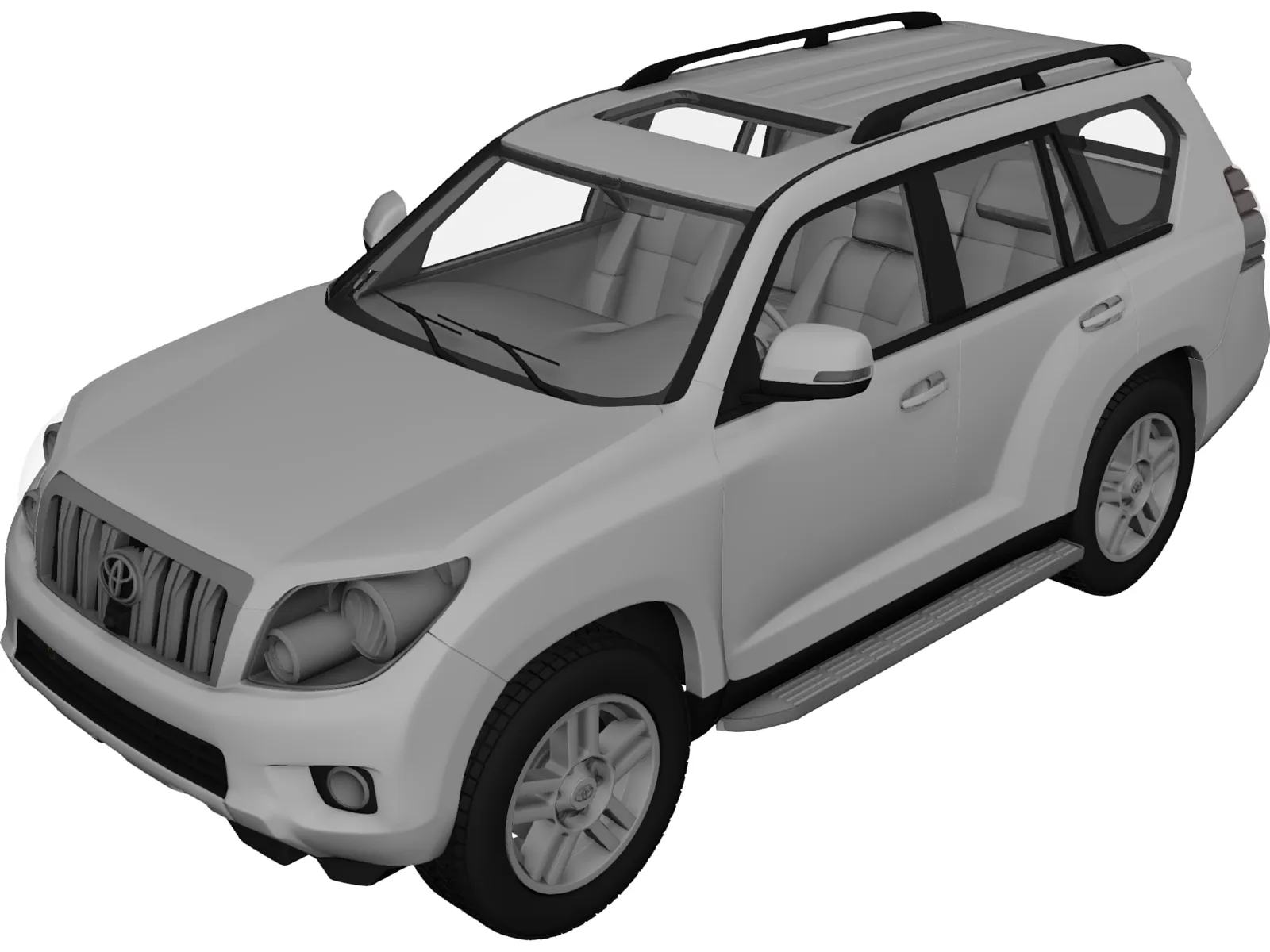 Toyota Land Cruiser Prado (2010) 3D Model main preview
