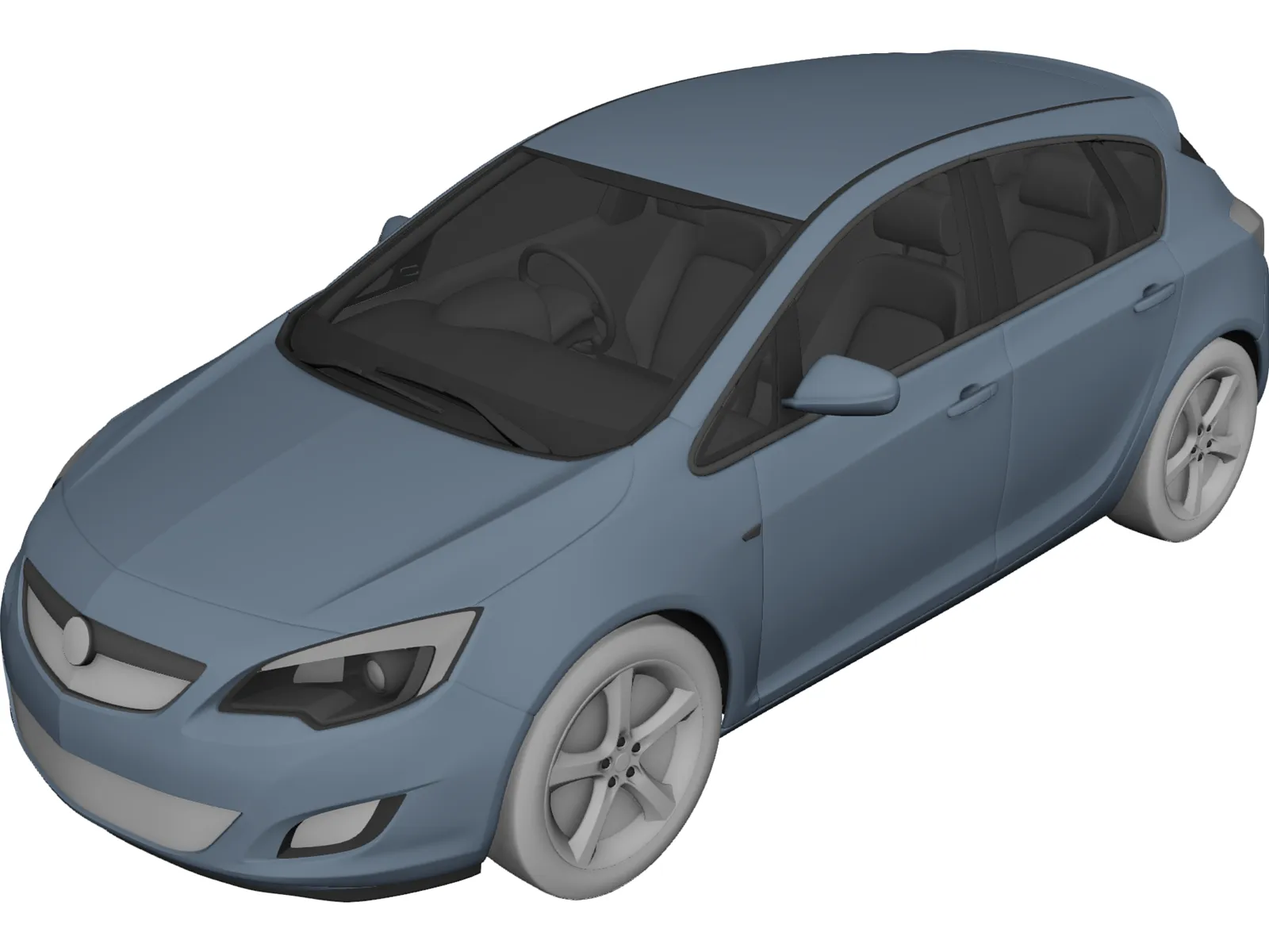 Opel Astra (2011) 3D Model main preview