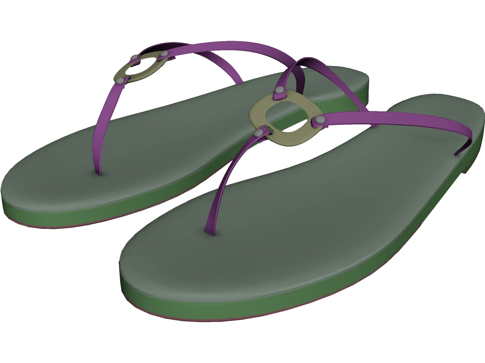 Ring Sandals 3D Model main preview