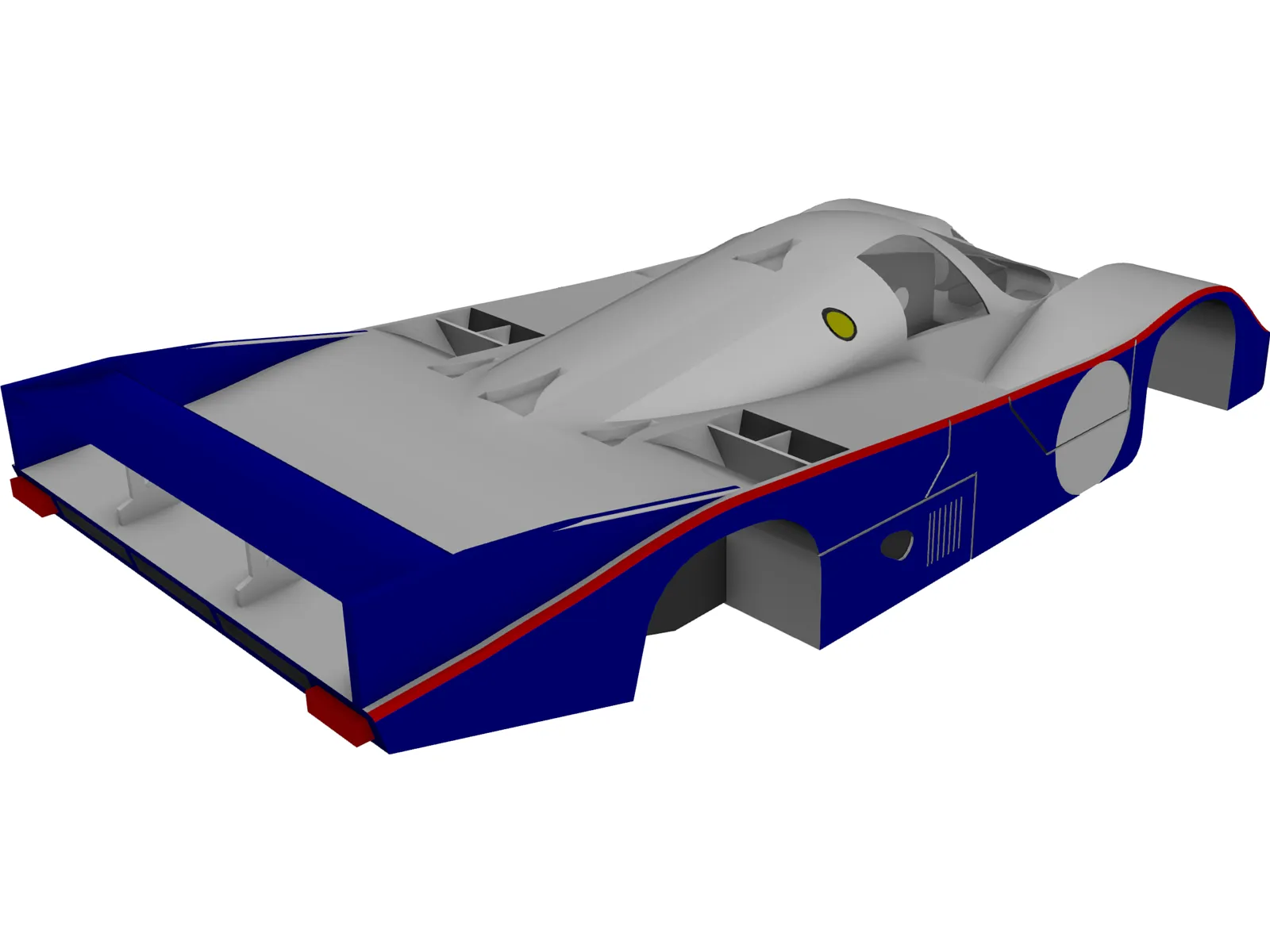 Porsche 956 Body 3D Model main preview