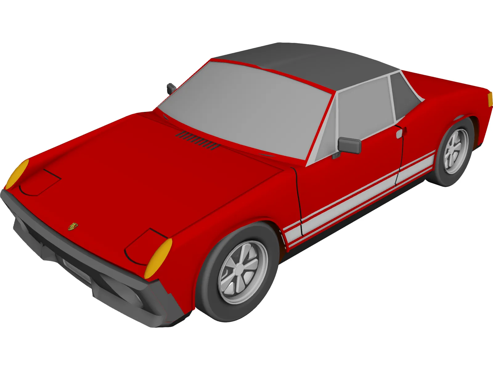 Porsche 914 3D Model main preview