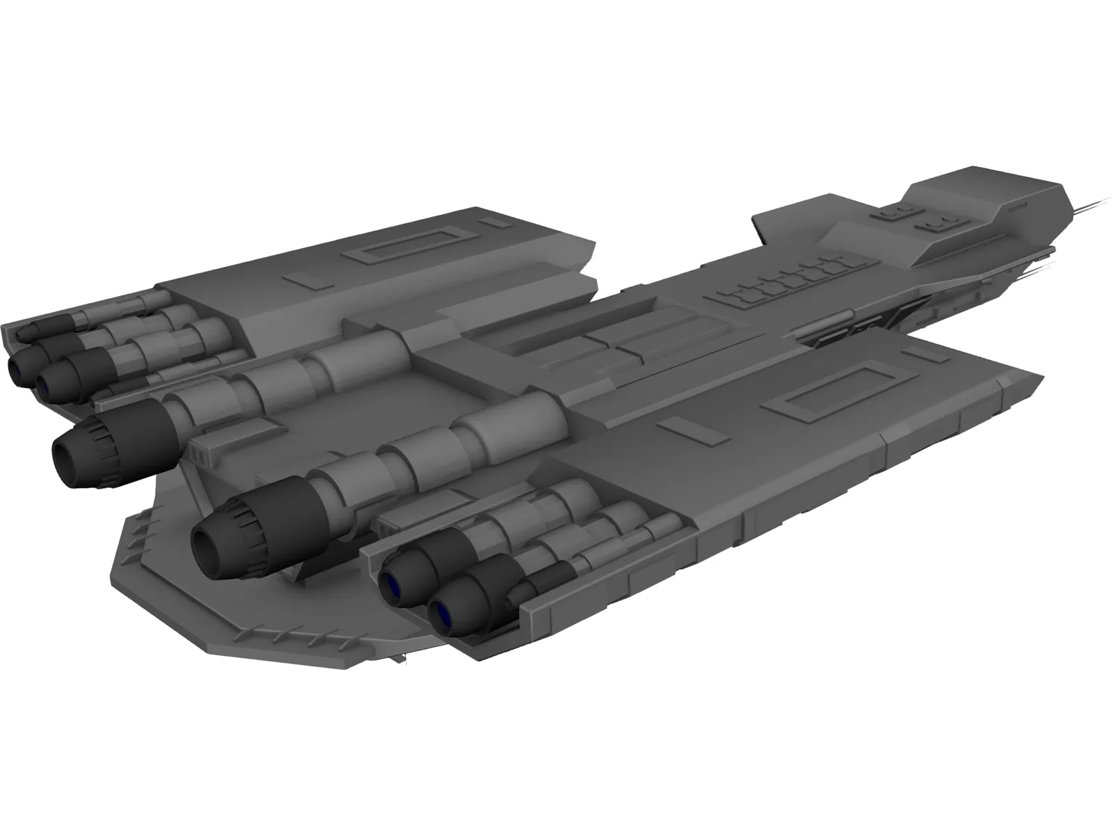 Stargate Daedalus Ship 3D Model main preview