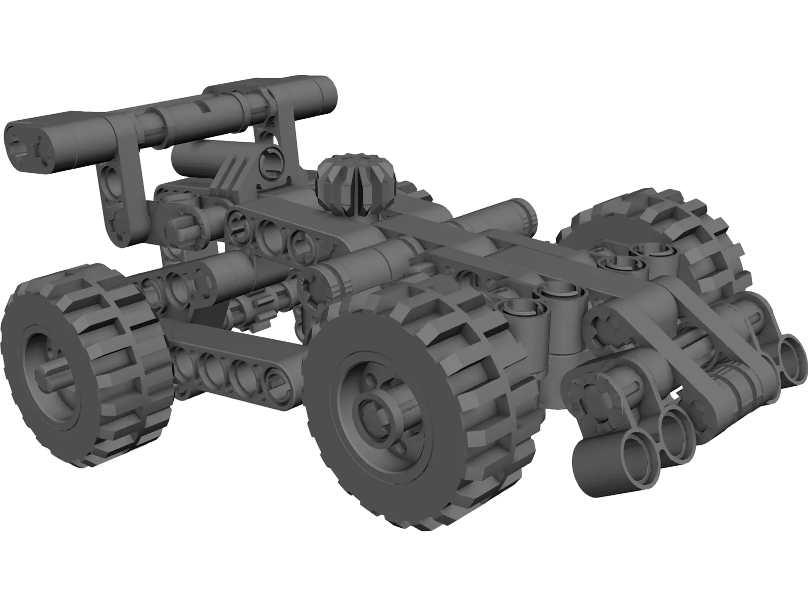 Lego Car 3D Model main preview