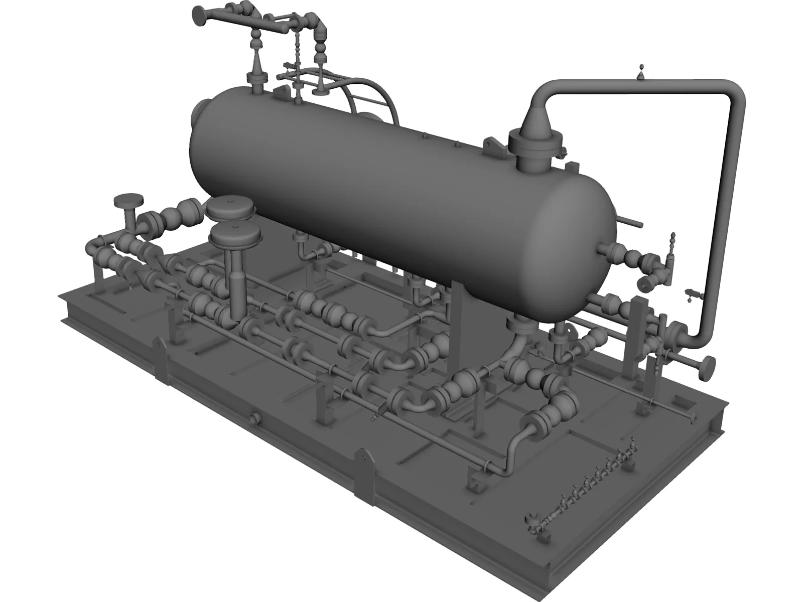 Test Separotor Skid 3D Model main preview