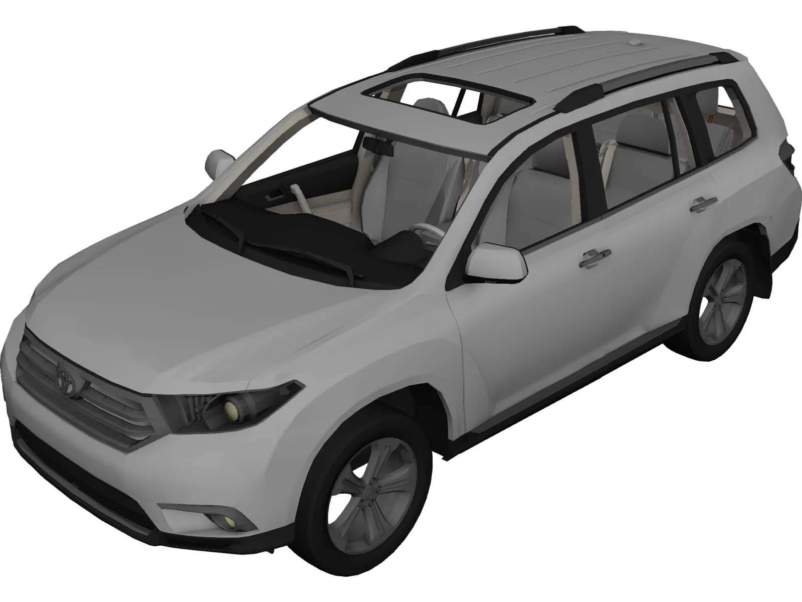 Toyota Highlander (2012) 3D Model main preview