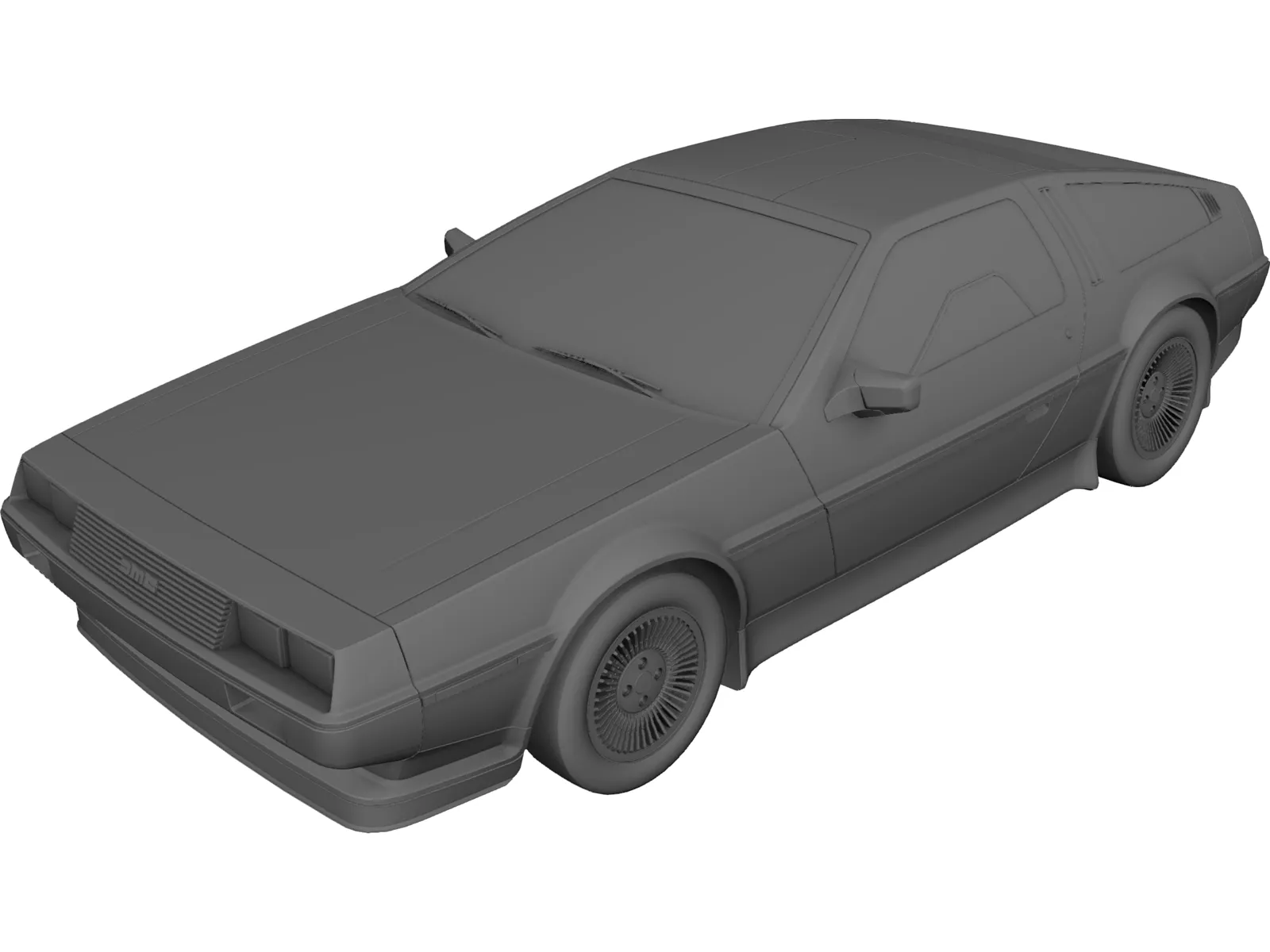 DMC DeLorean (1980) 3D Model main preview