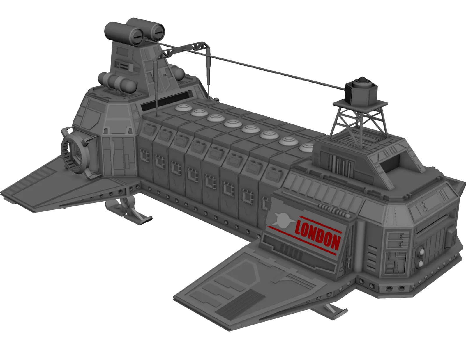 London Transport Ship 3D Model main preview