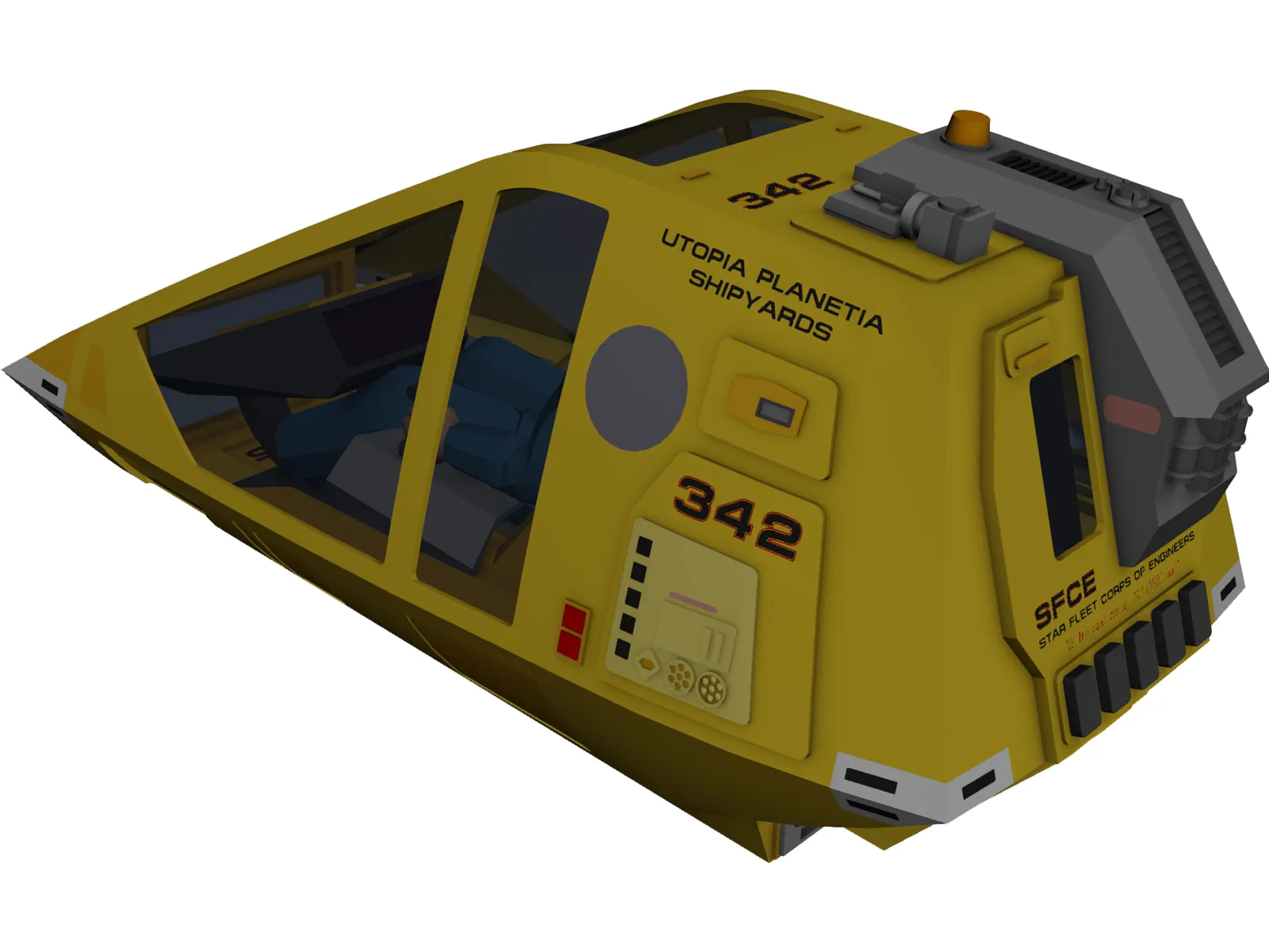 Star Trek Workbee 3D Model main preview