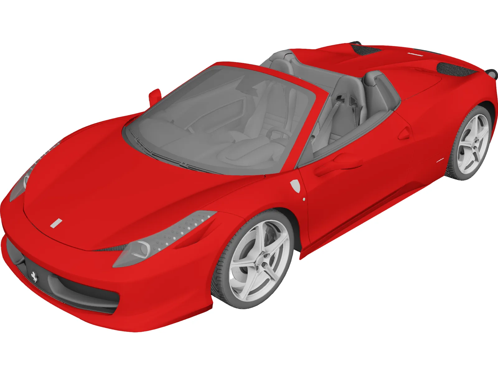 Ferrari 458 Spider 3D Model main preview