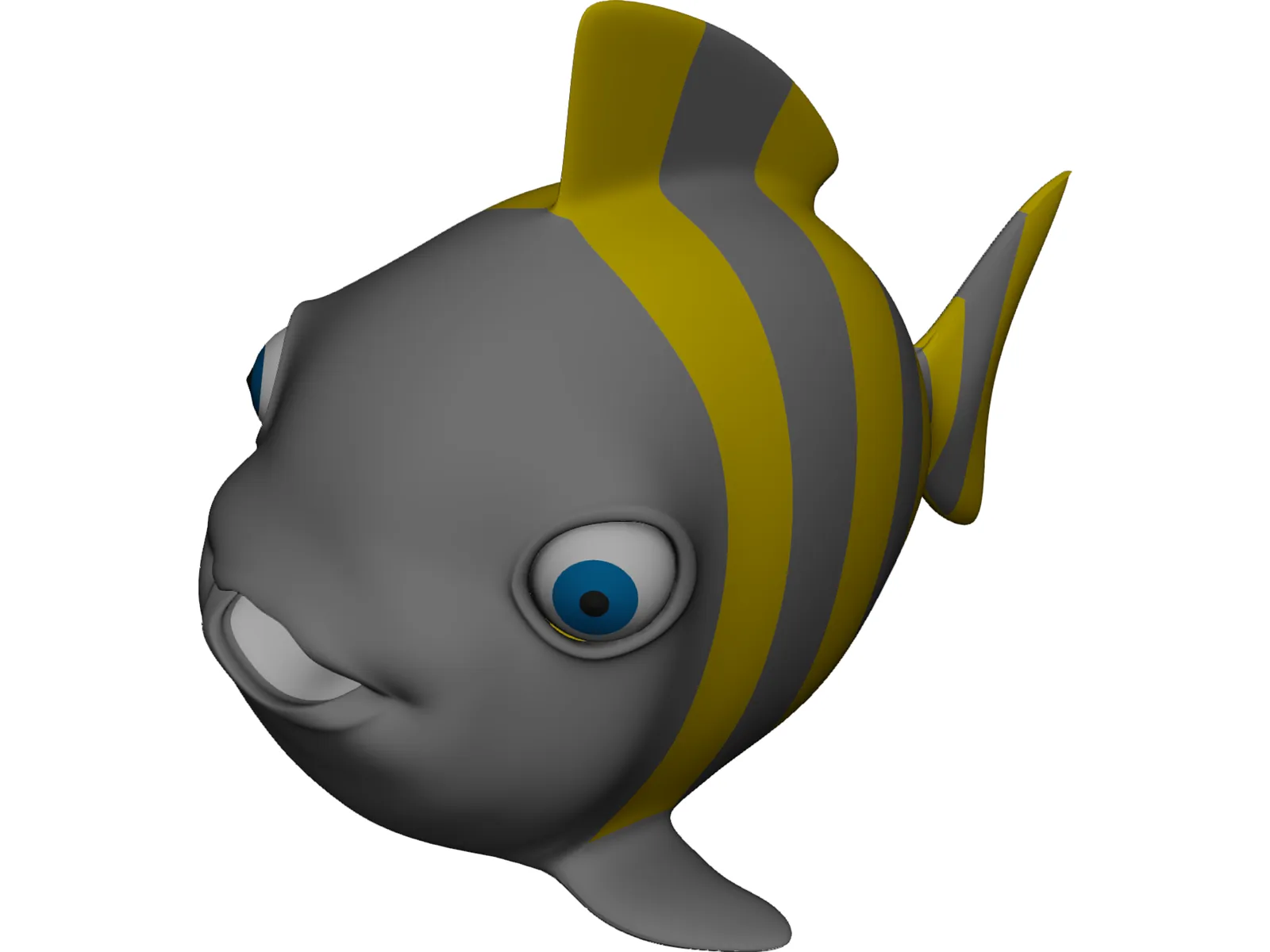 Fish Cartoon 3D Model main preview
