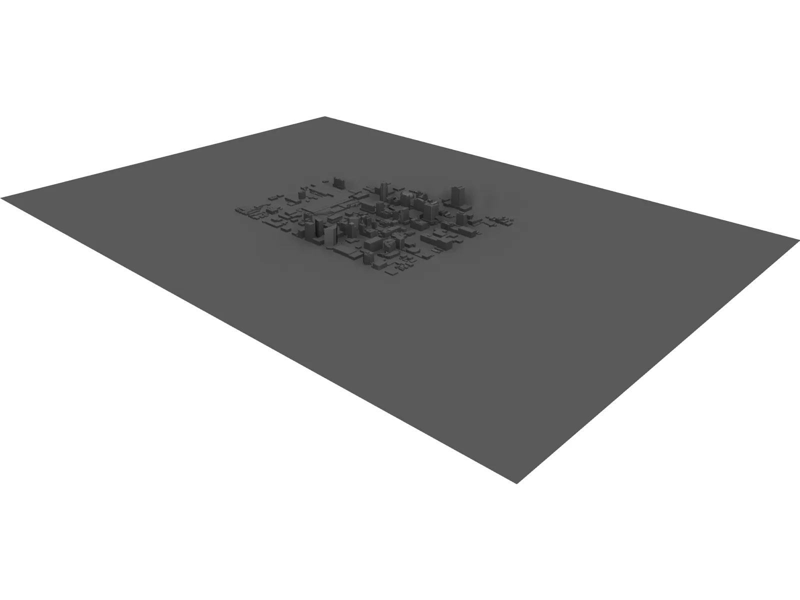 Salt Lake City Downtown 3D Model main preview