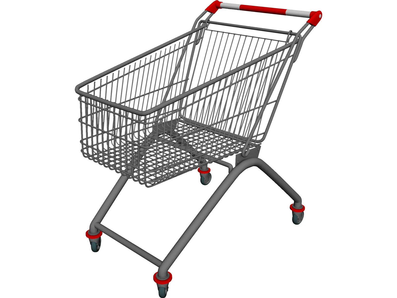 Shopping Cart 3D Model main preview