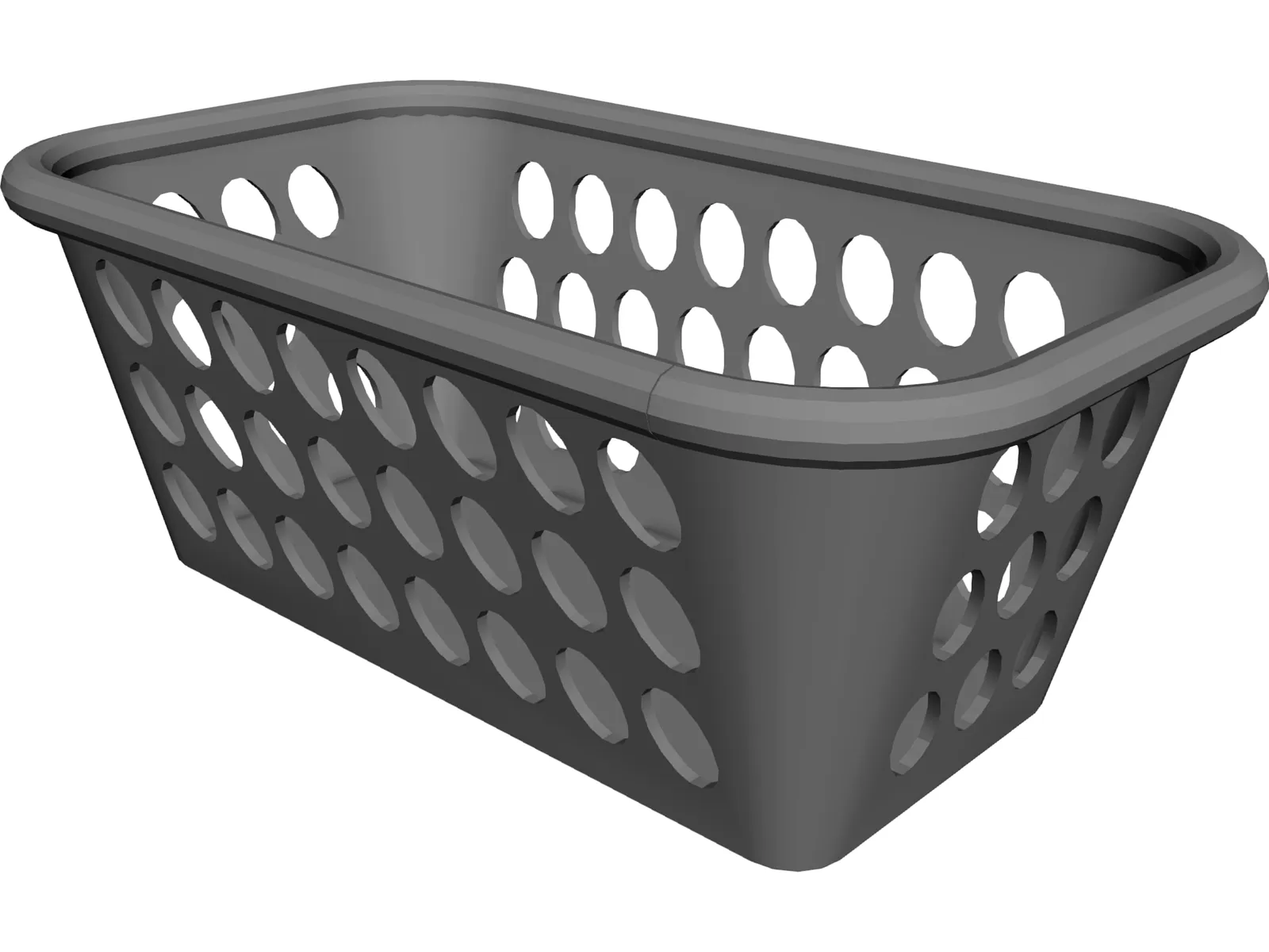 Platic Basket 3D Model main preview