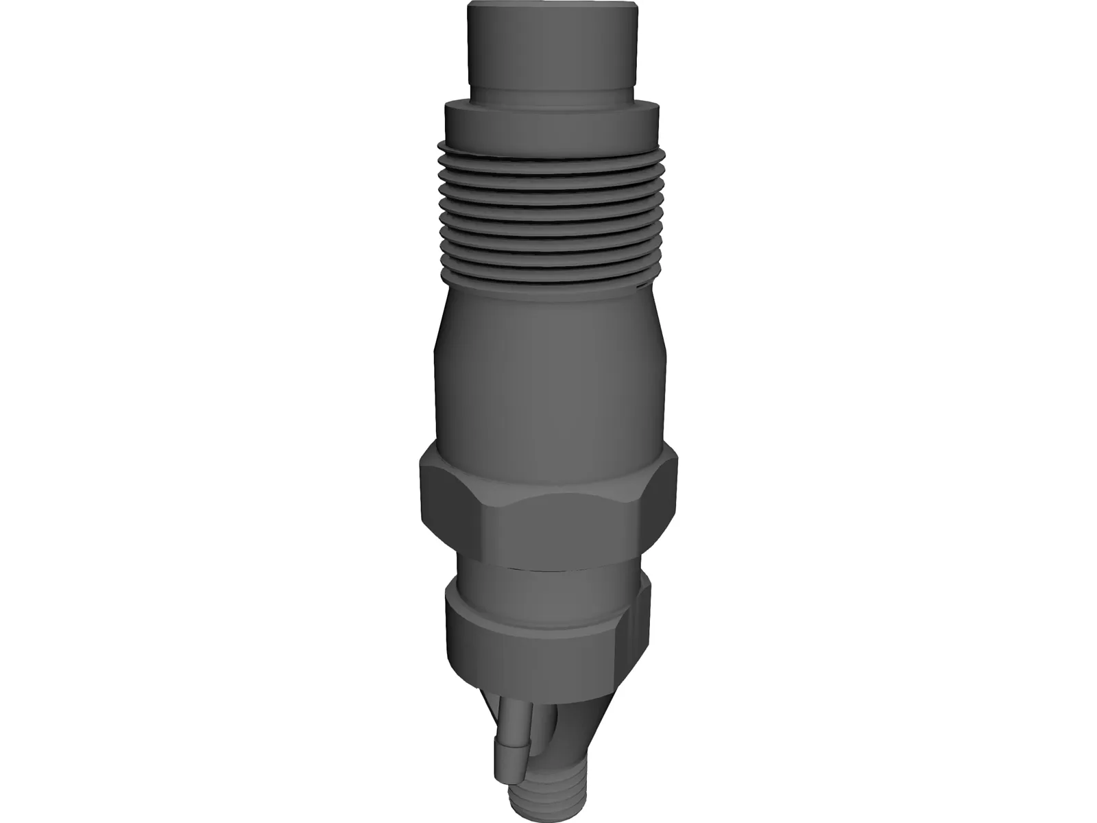 Bosch Basic Diesel Fuel Injector 3D Model main preview
