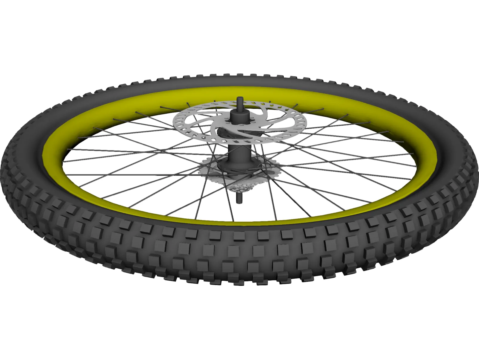 MTB Wheel 3D Model main preview