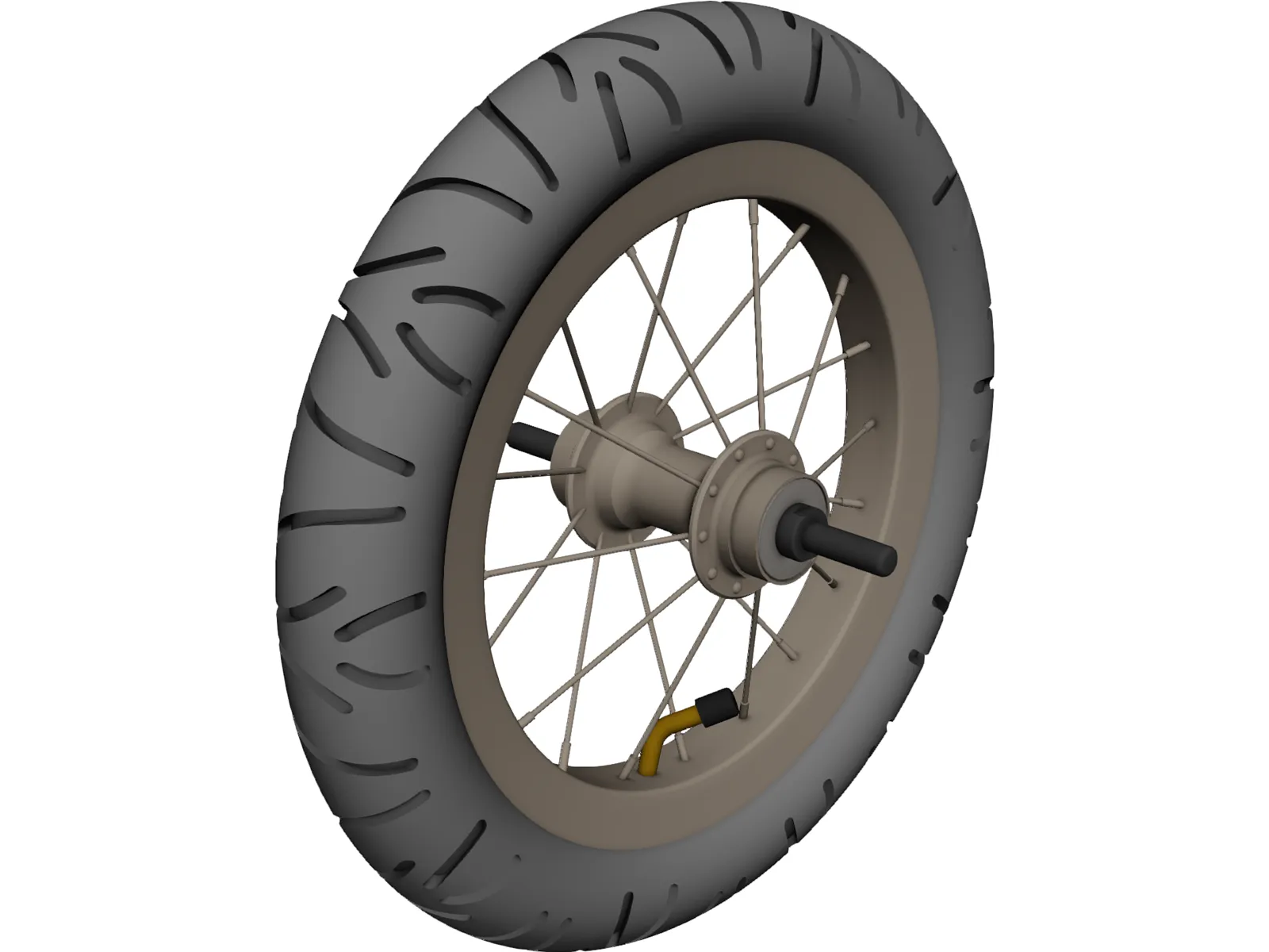 Wheel 12 inch 3D Model main preview