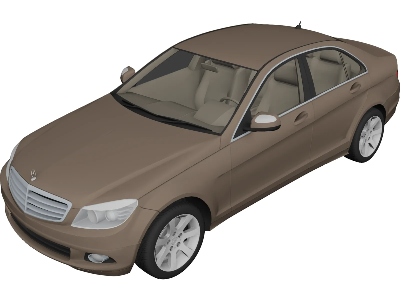 Mercedes-Benz C-Class (2008) 3D Model main preview