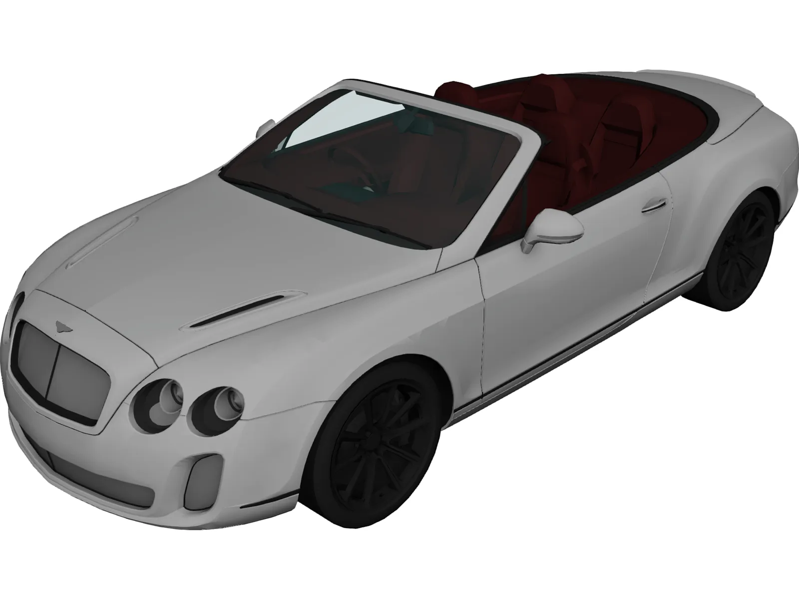 Bentley Continental GT Supersports Convertible (2011) 3D Model main preview