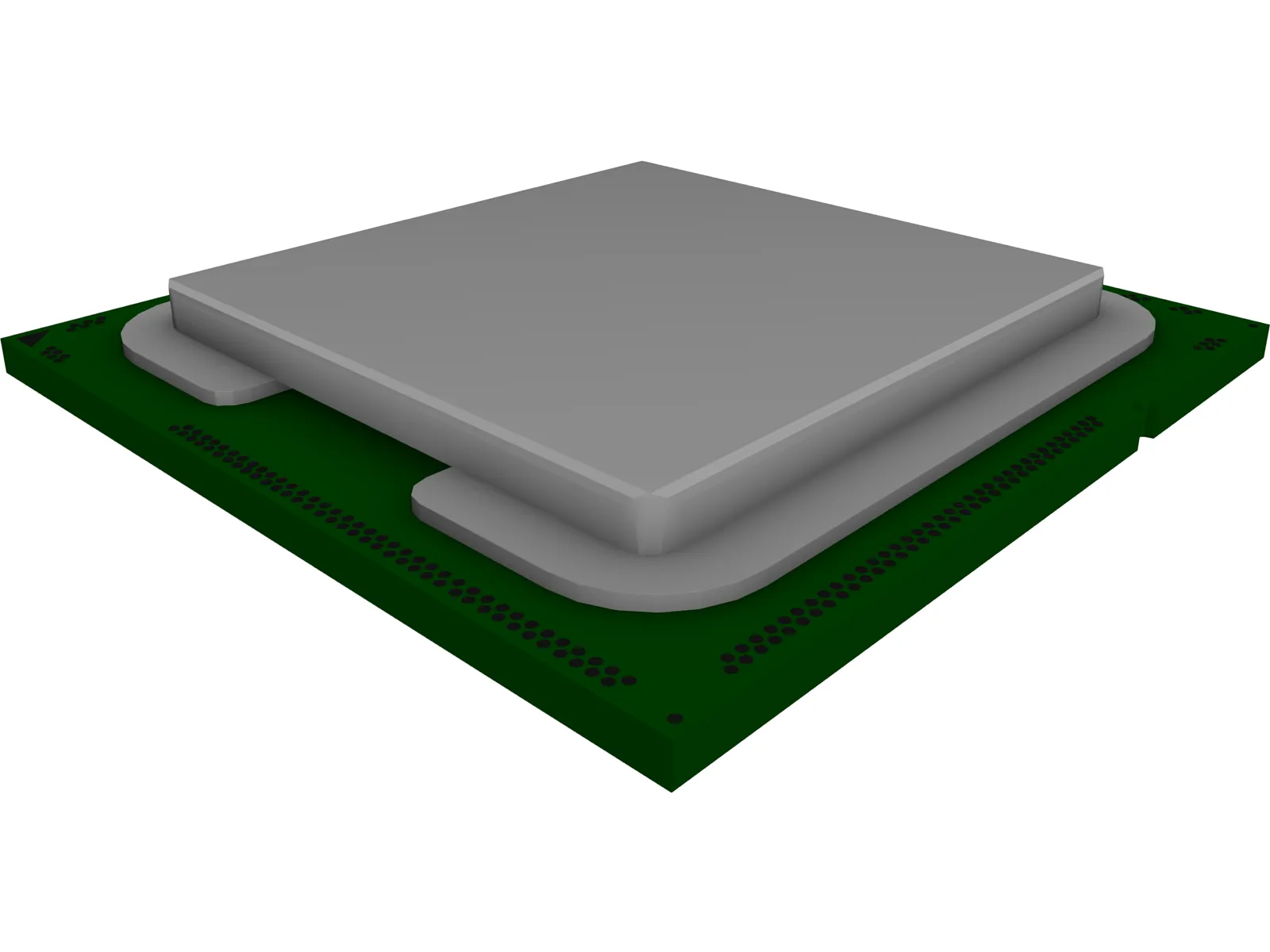 Microprocessor Intel 3D Model main preview