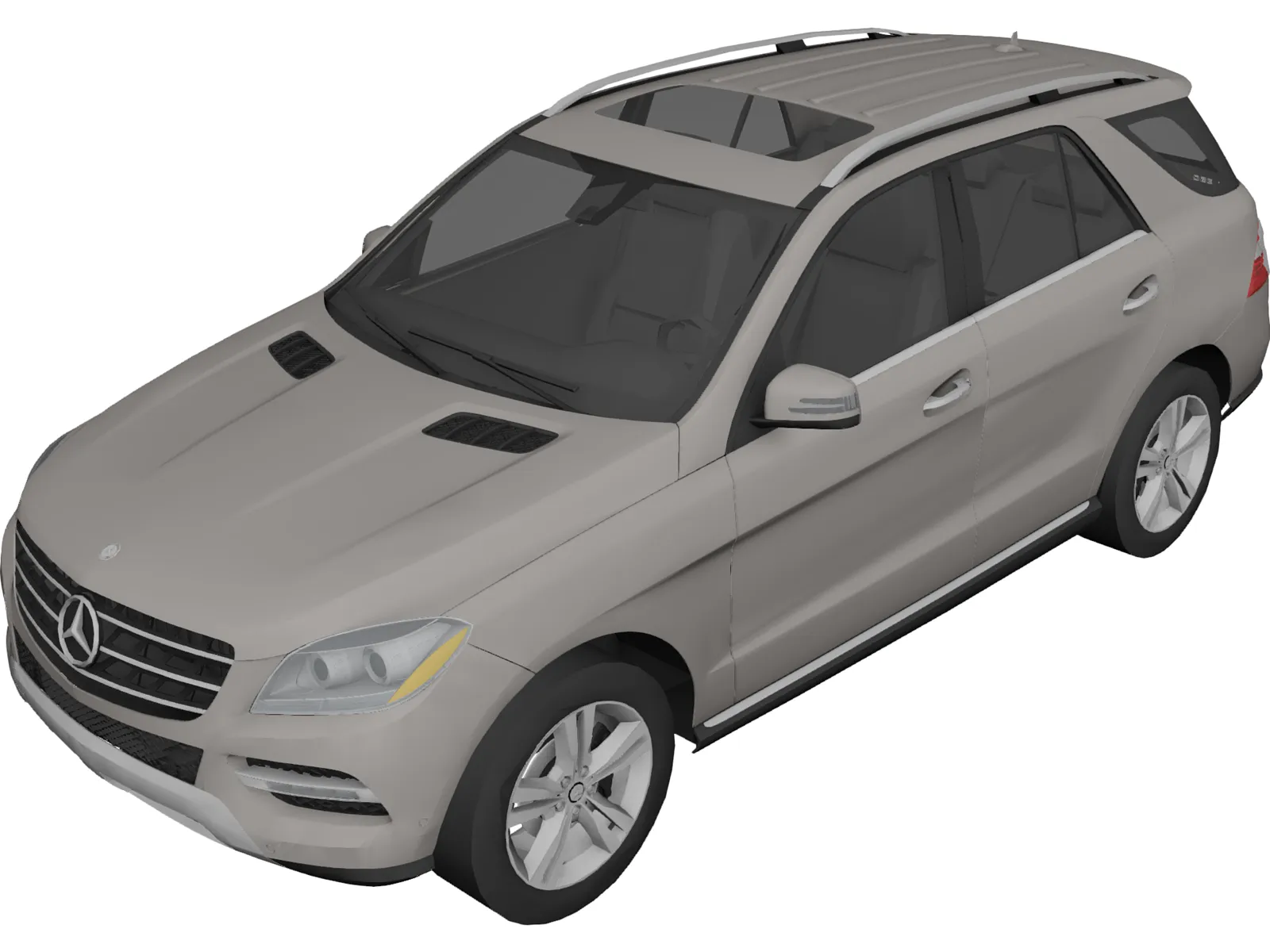 Mercedes-Benz M-Class (2012) 3D Model main preview
