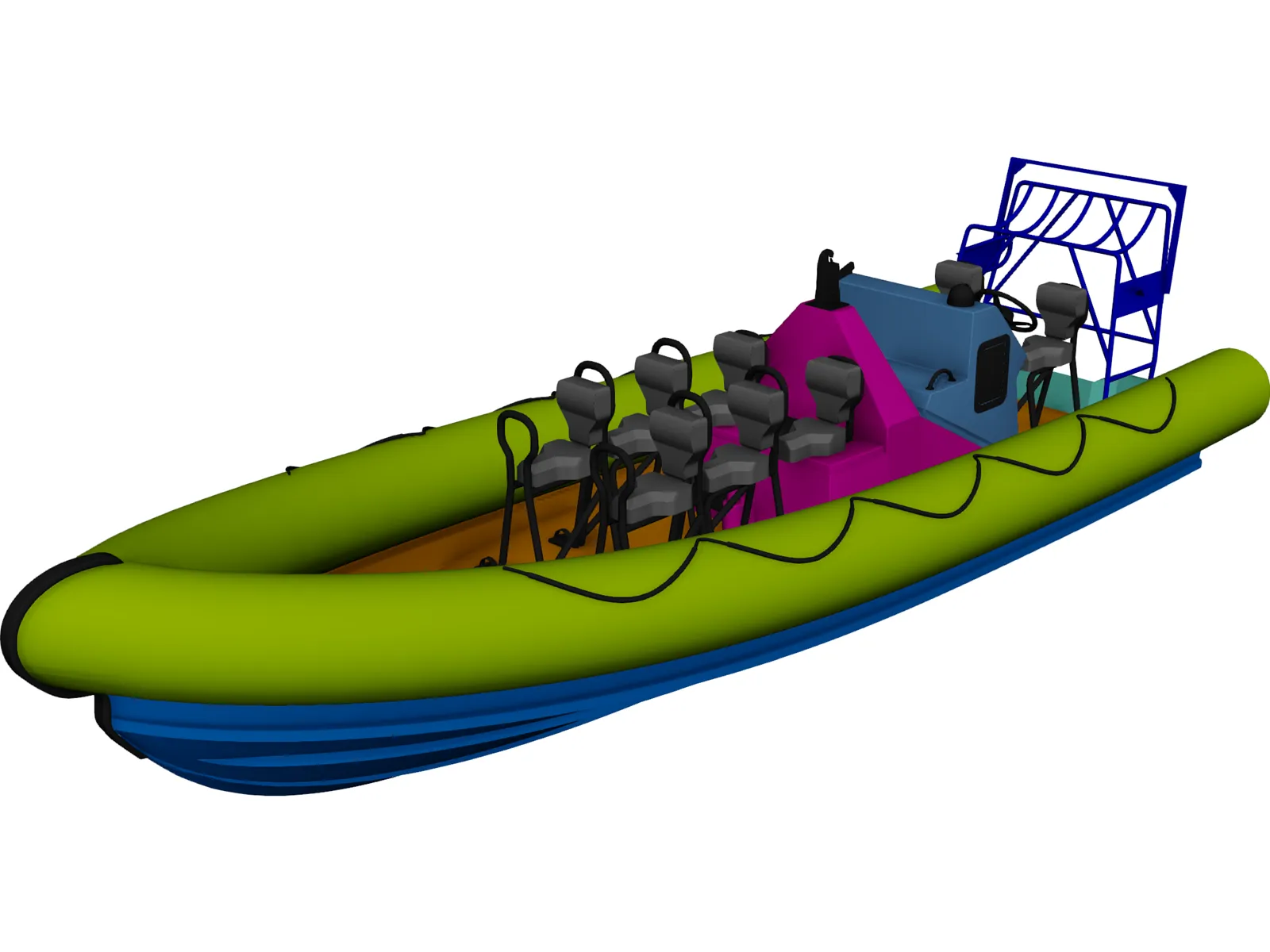 RIB Military 3D Model main preview