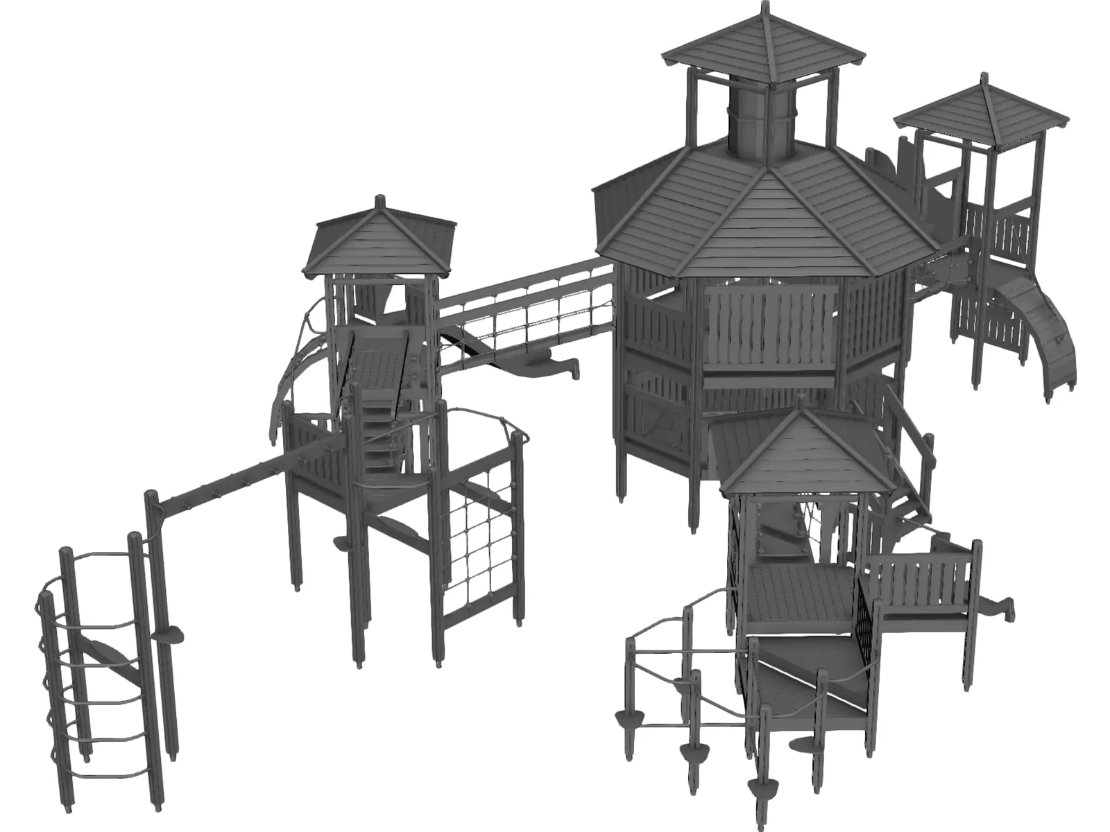Children Playground 3D Model main preview